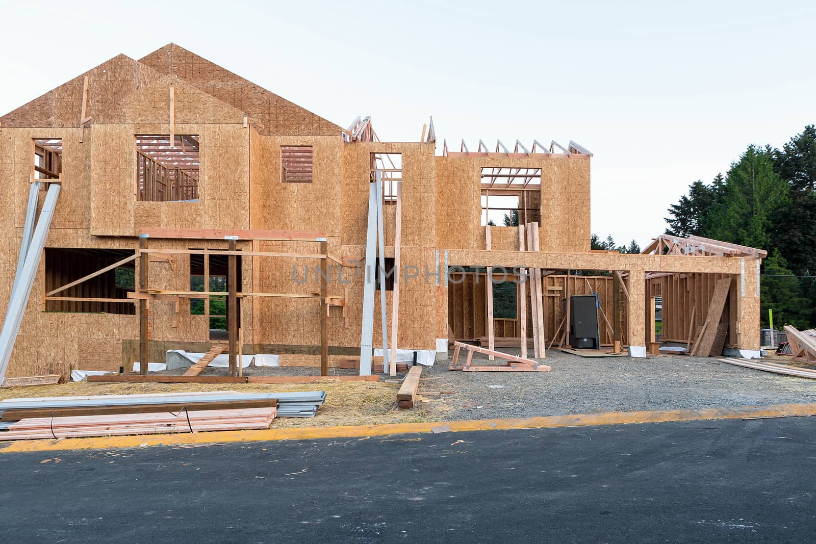 New Single Family Home Construction in New North American Subdivision