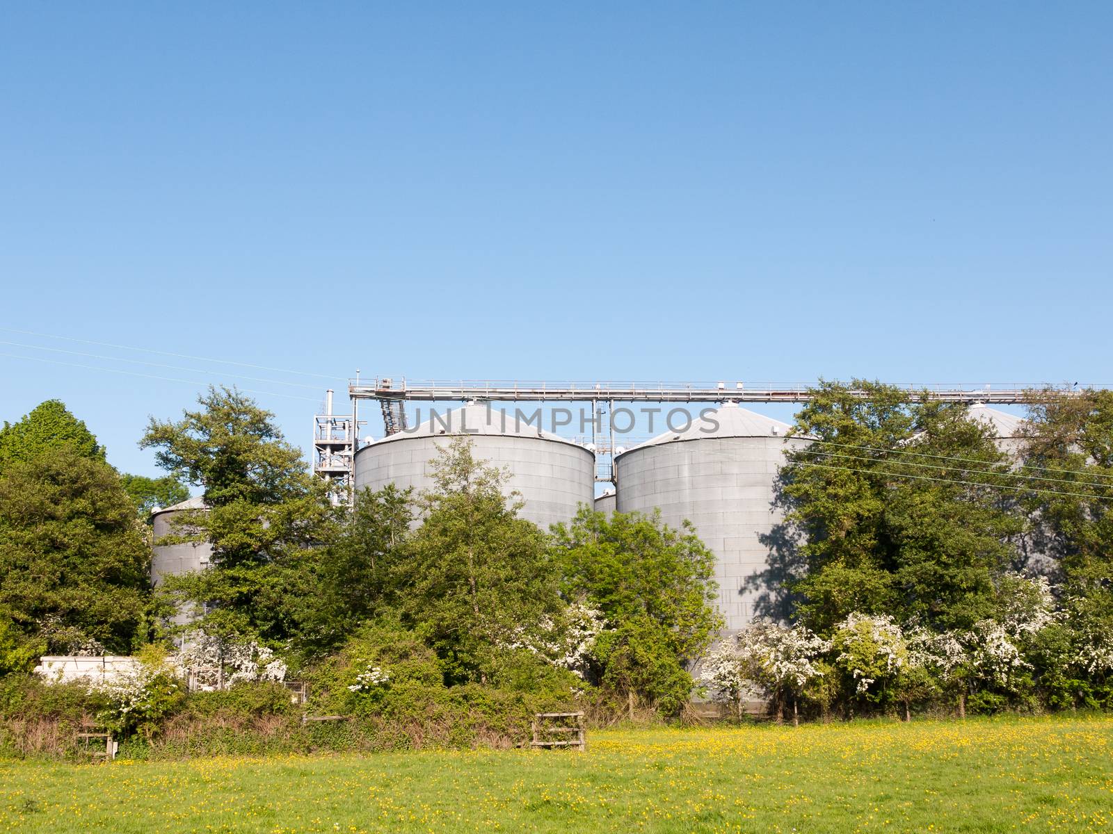 large malt factory industry building architecture behind field a by callumrc