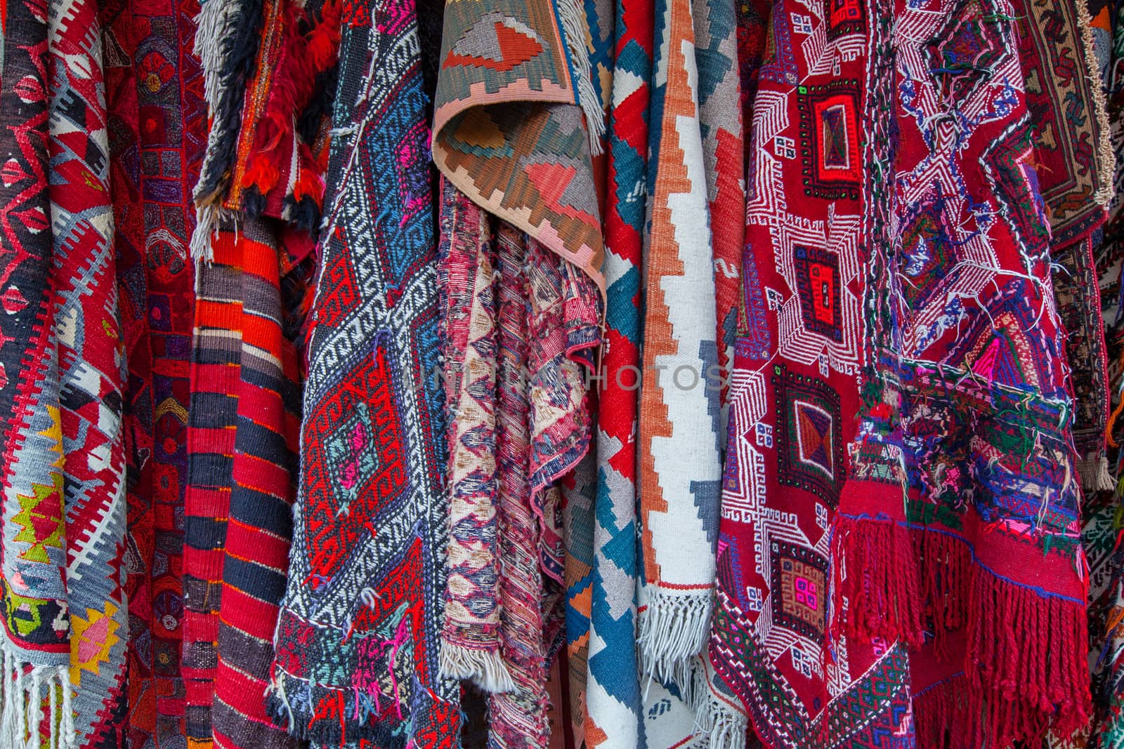 Oriental carpets in street market by igor_stramyk
