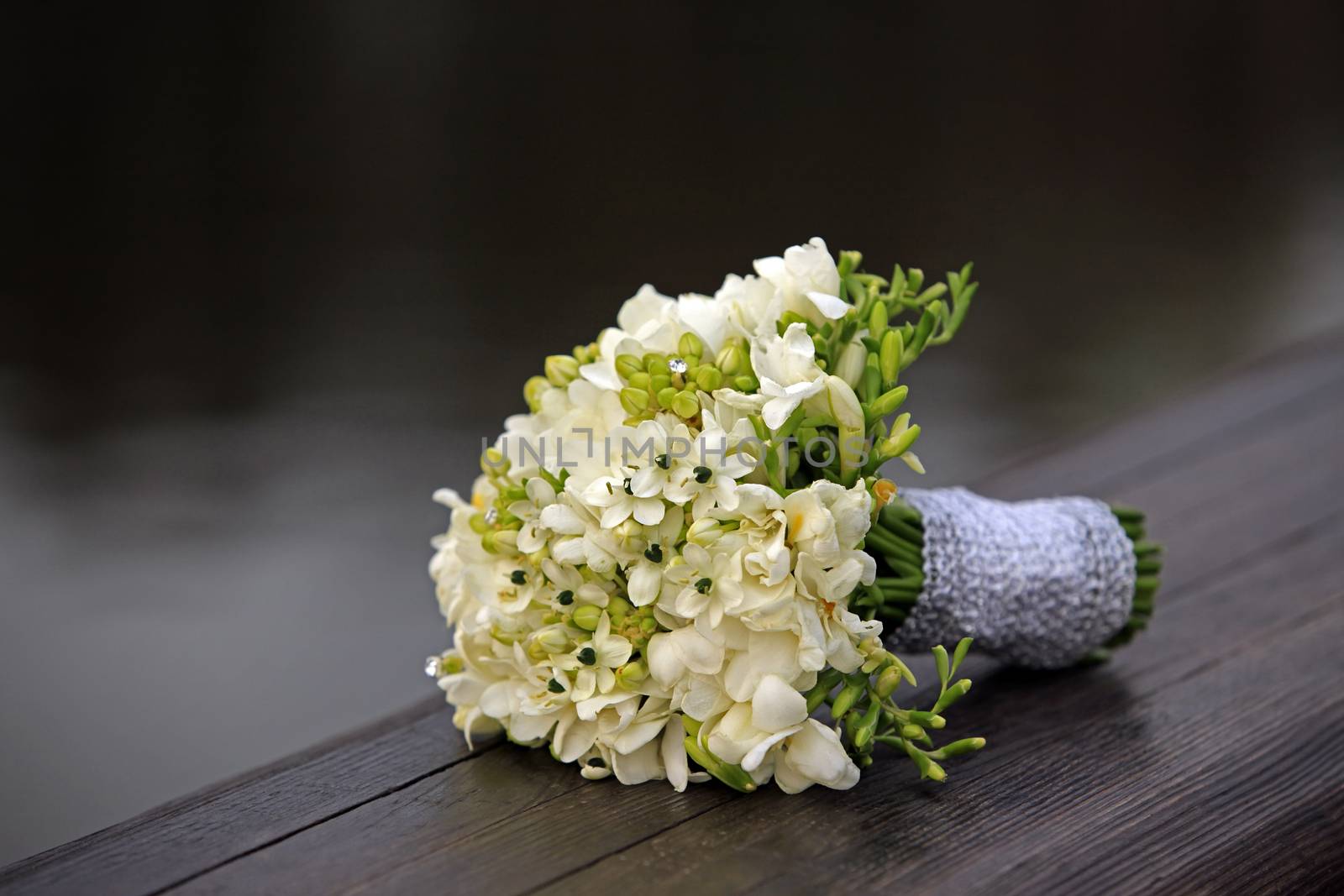 Wedding bouquet forgotten by the bride