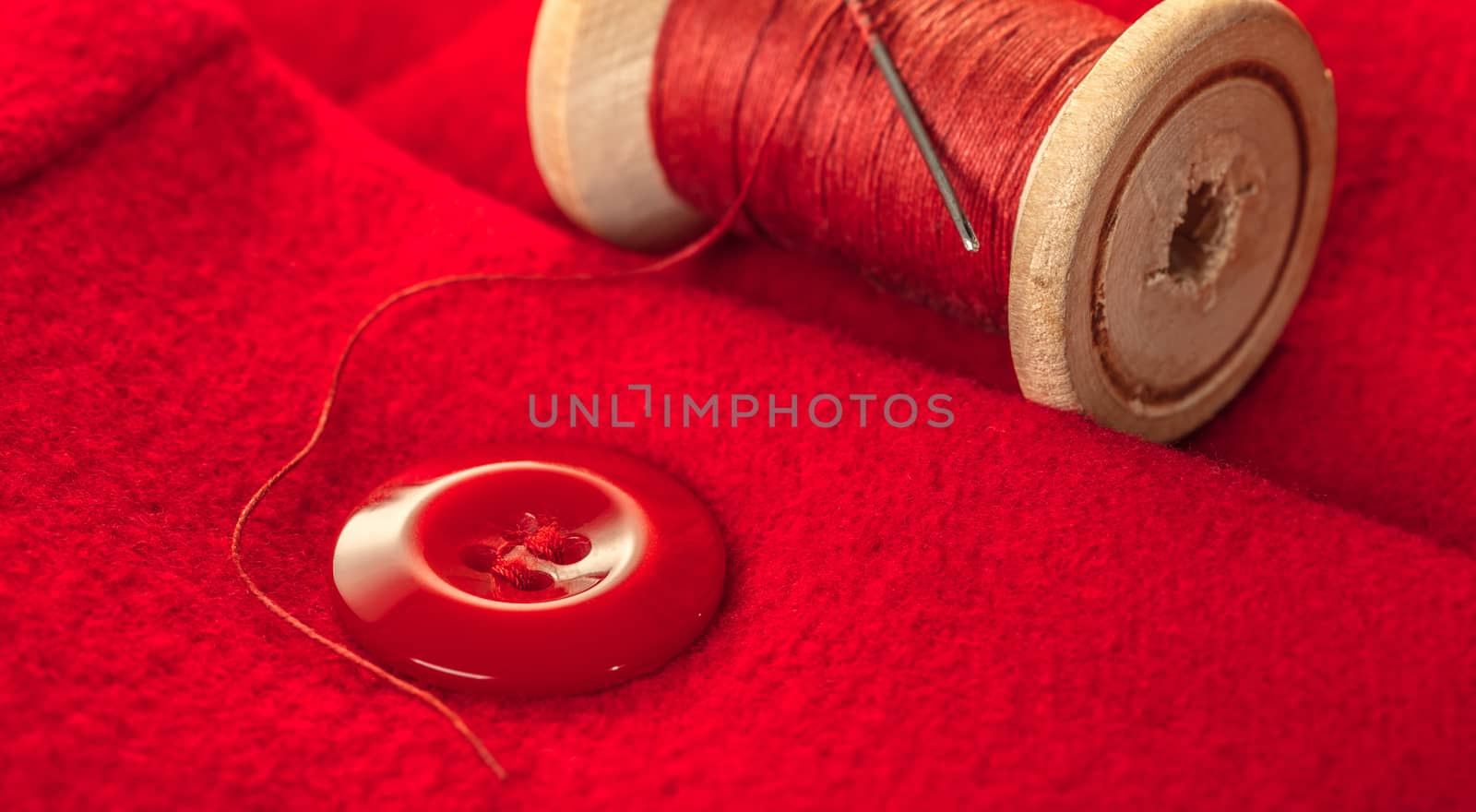 red thread with buttons  by MegaArt