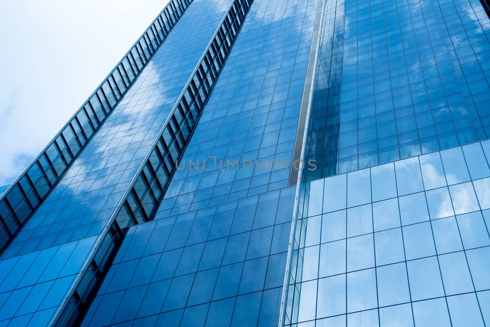 modern business skyscrapers with reflections