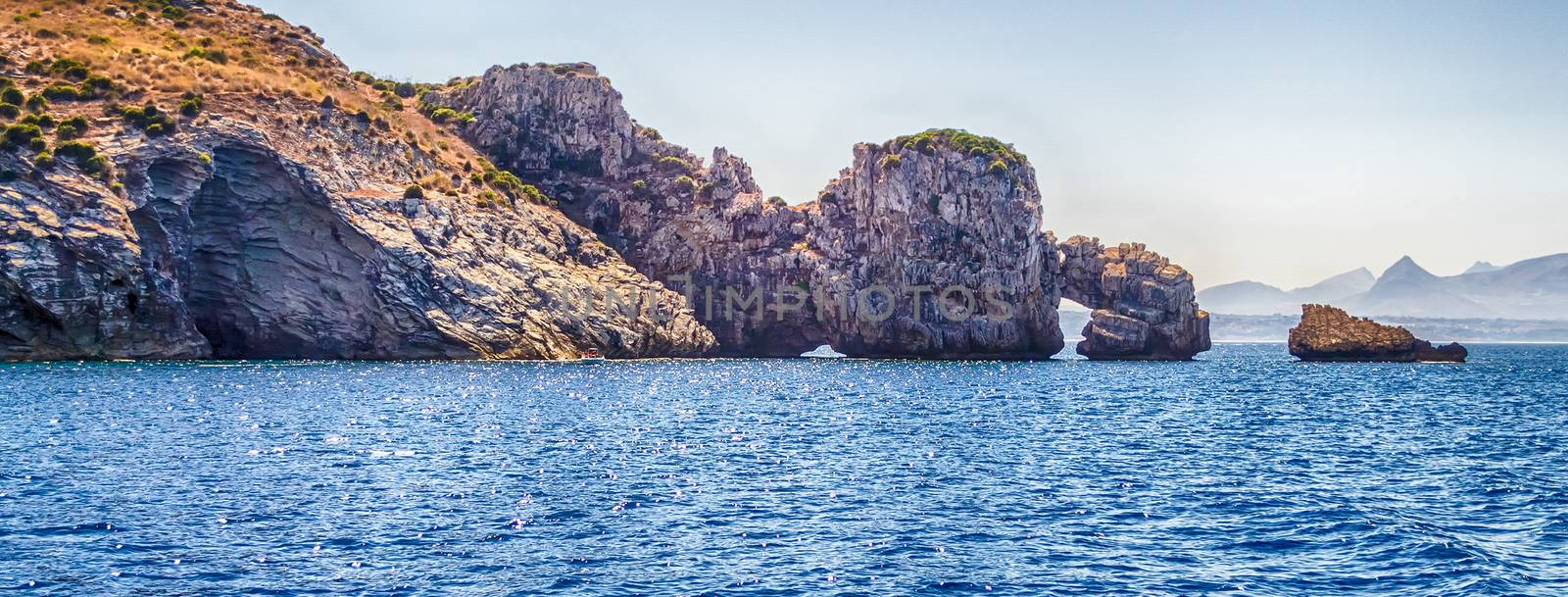 Wild beautiful coastline at the Zingaro Natural Reserve, Sicily, by marcorubino