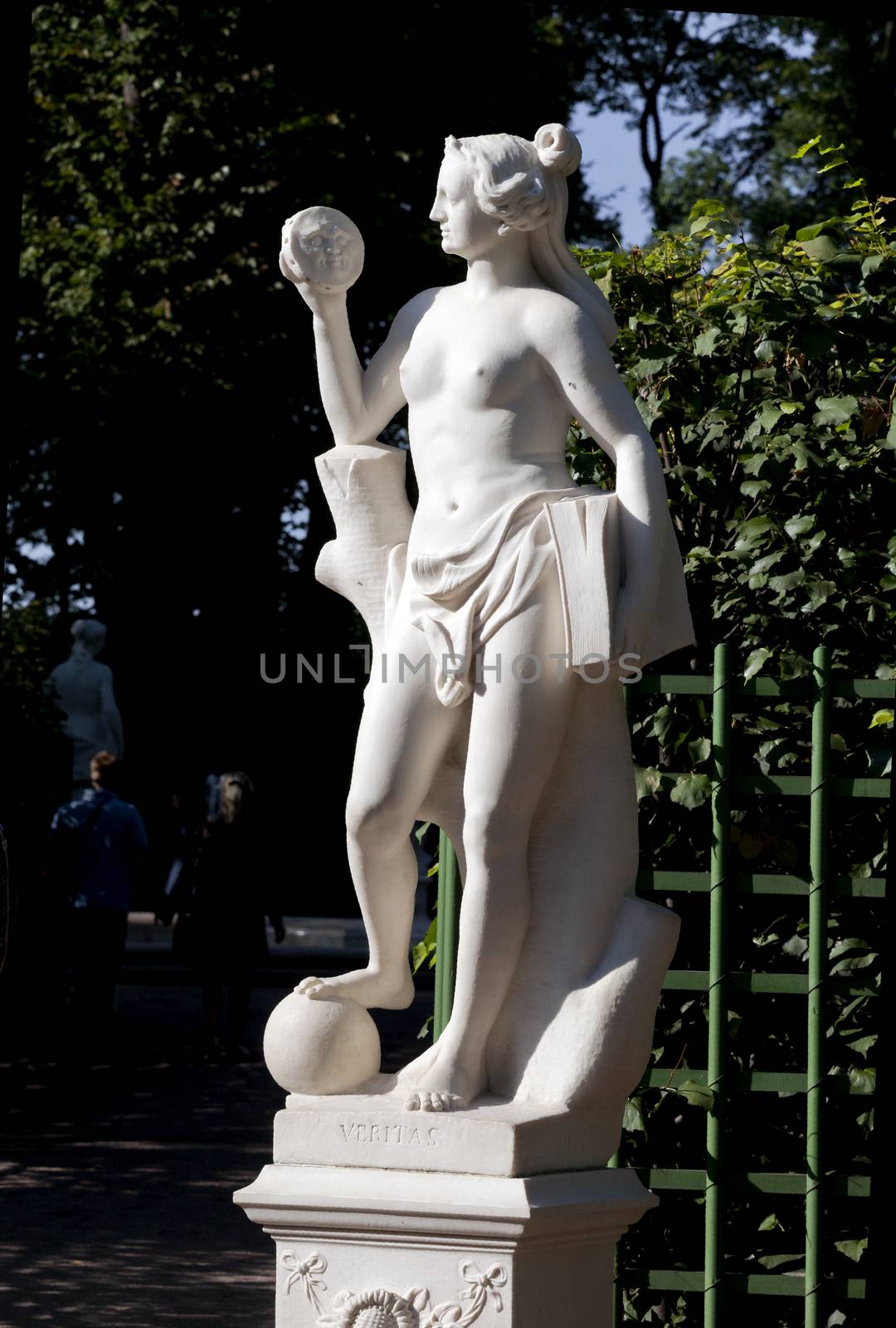 Woman statue in the Summer Garden, St. Petersburg, Russia
