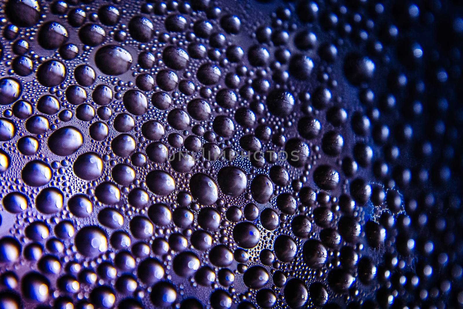 Texture of water drops on bottle by apichart