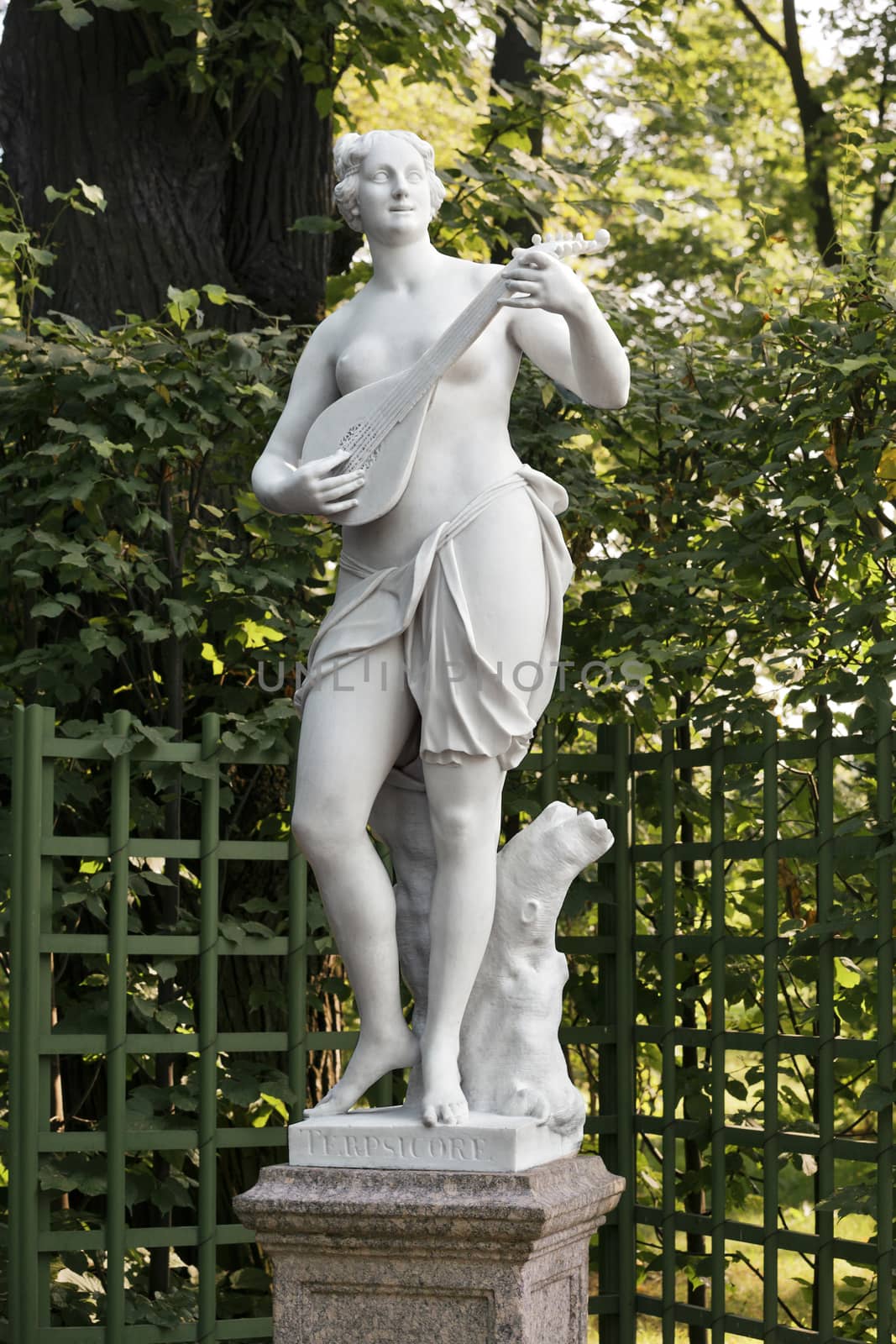 Woman statue in the Summer Garden, St. Petersburg, Russia