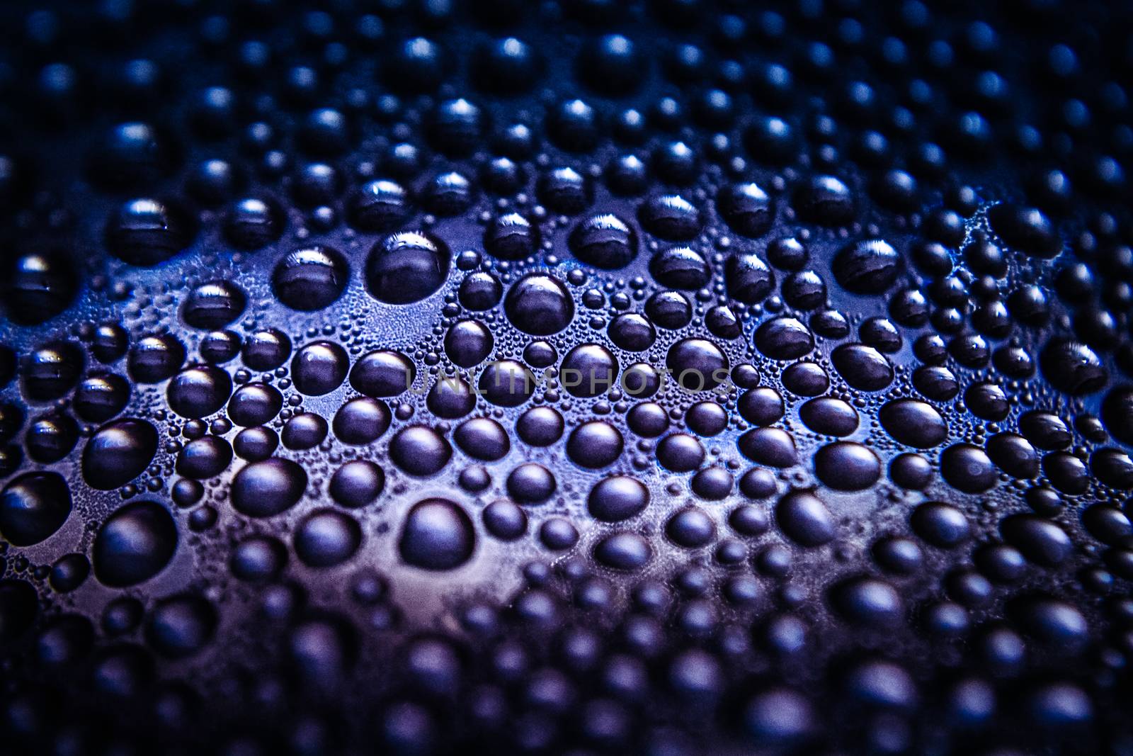 Texture of water drops on bottle for background