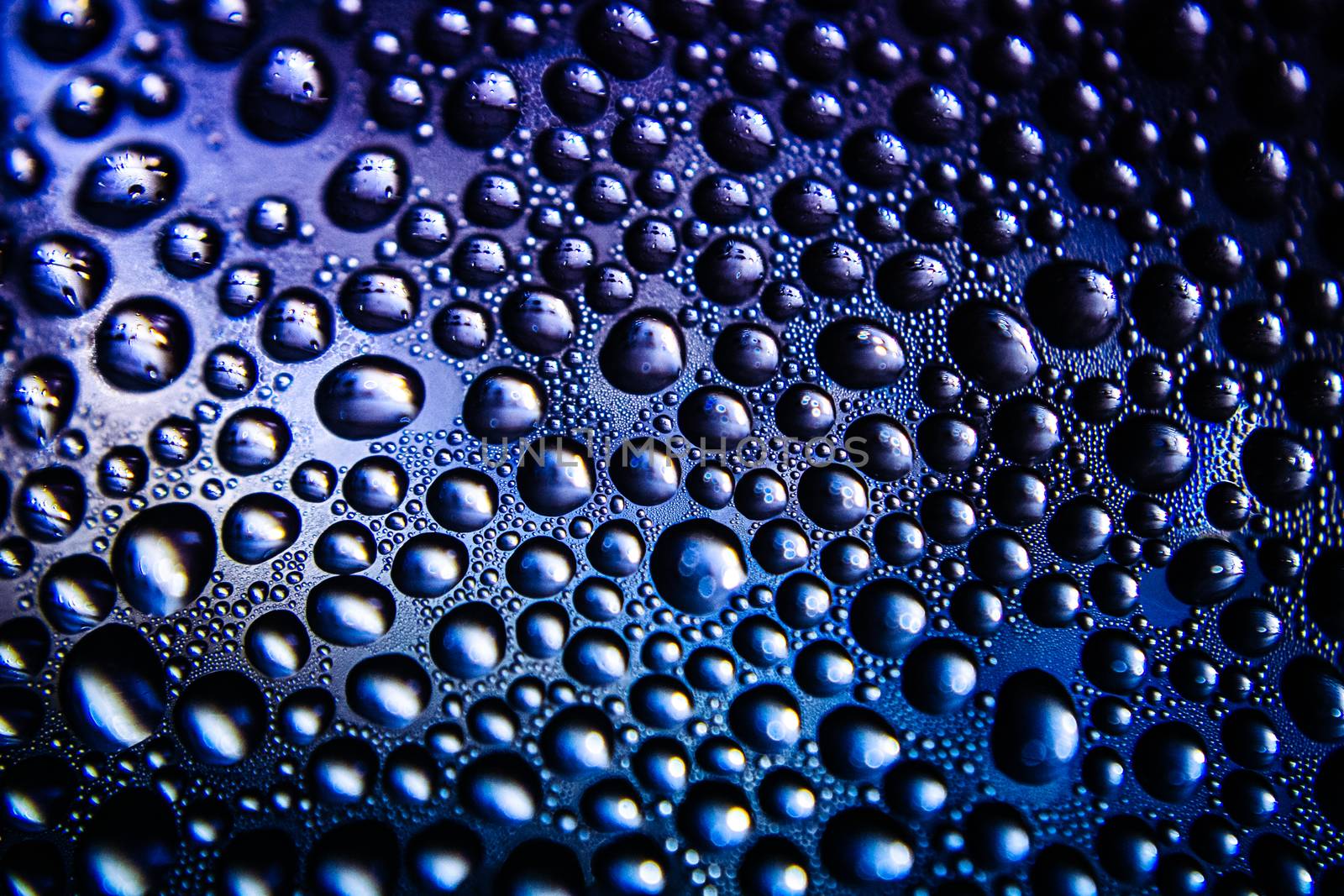 Texture of water drops on bottle for background