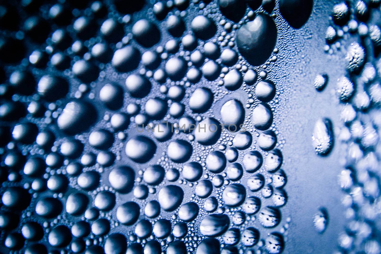 Texture of water drops on bottle by apichart