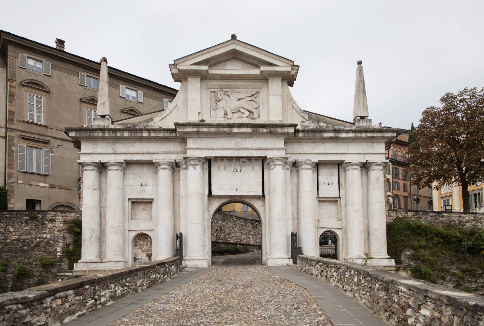 San Giacomo gate in Bergamo, Northern Italy