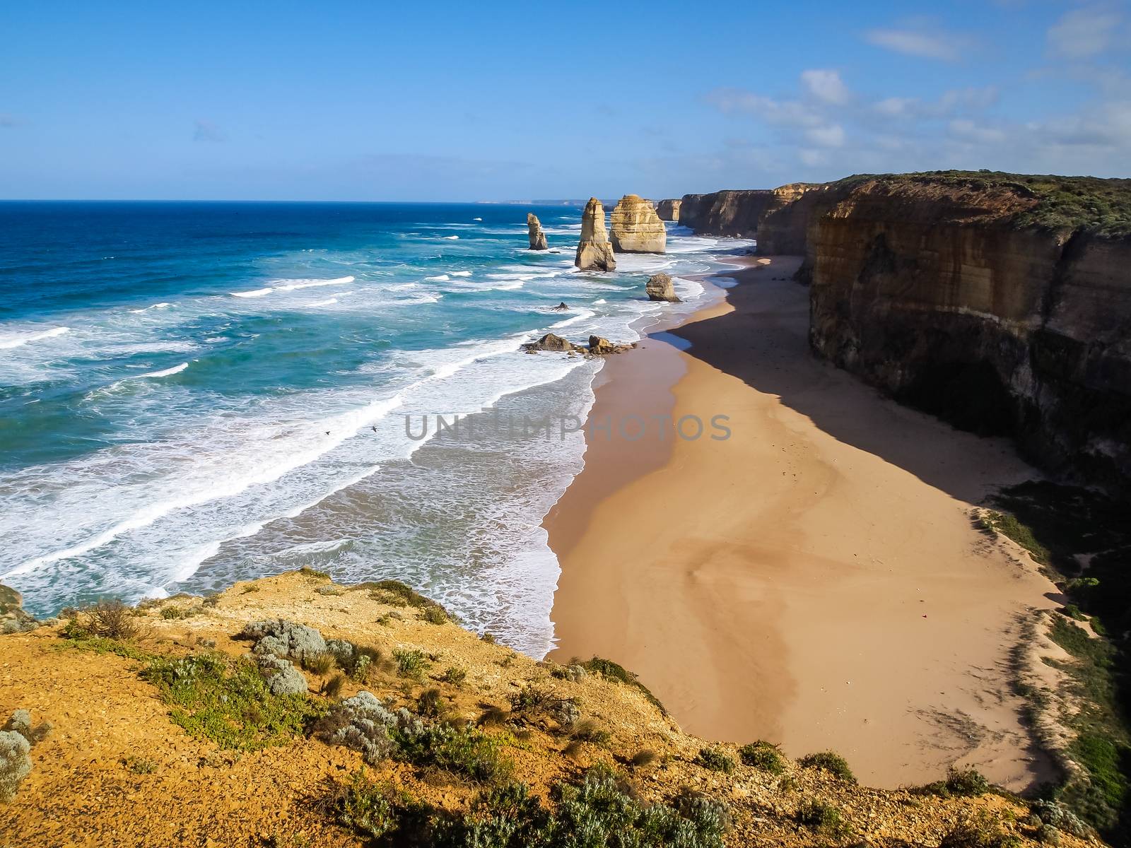 Beautiful view of Twelve Apostles, famous landmark along the Great Ocean Road, Australia