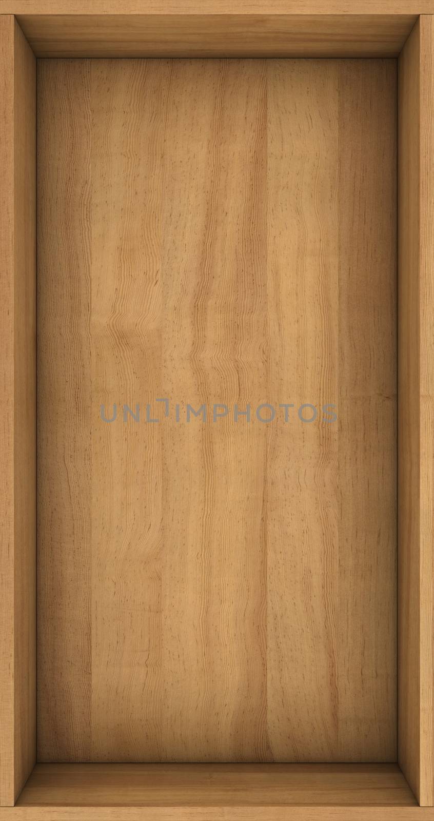 Wooden shelf concept background for design. 3d rendering