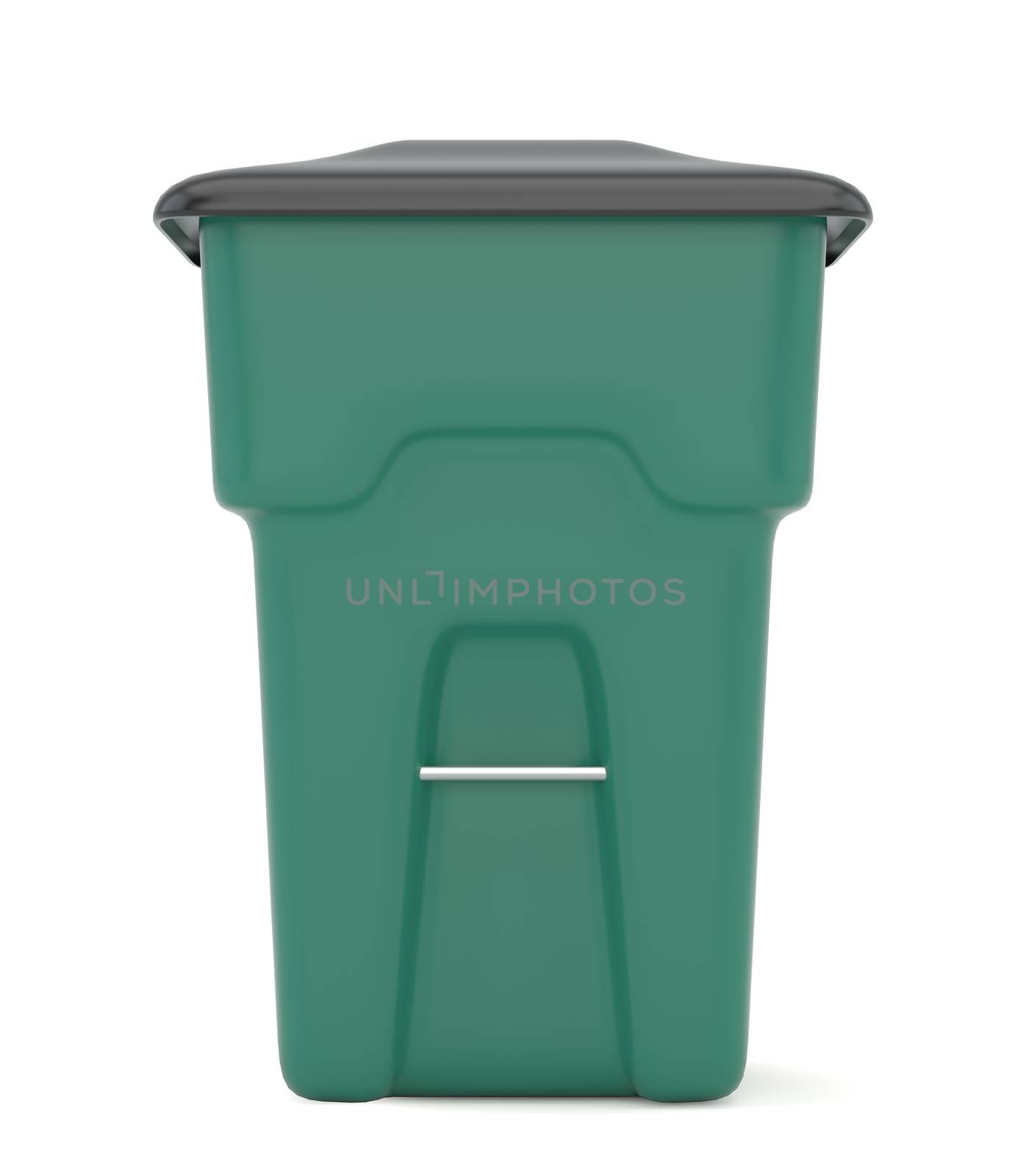 Waste bin. Green ecology conceptual design. 3d rendering