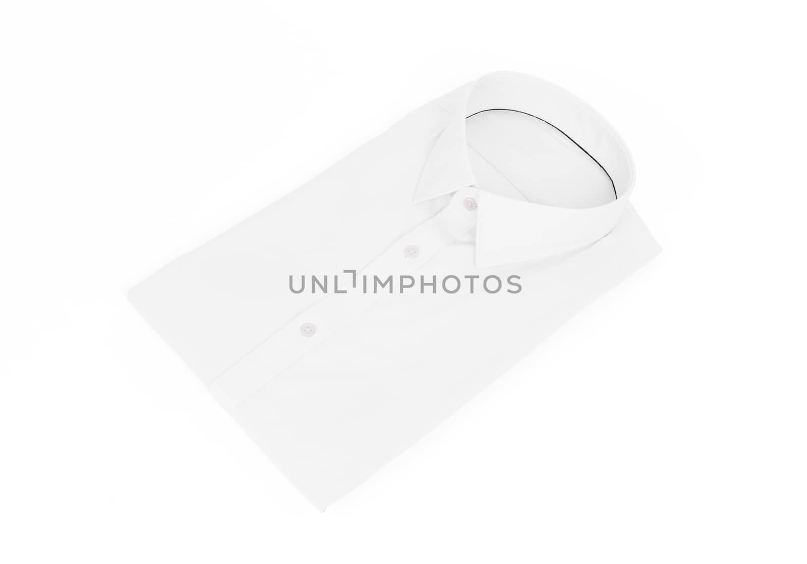 White man shirt on white background - New and folded