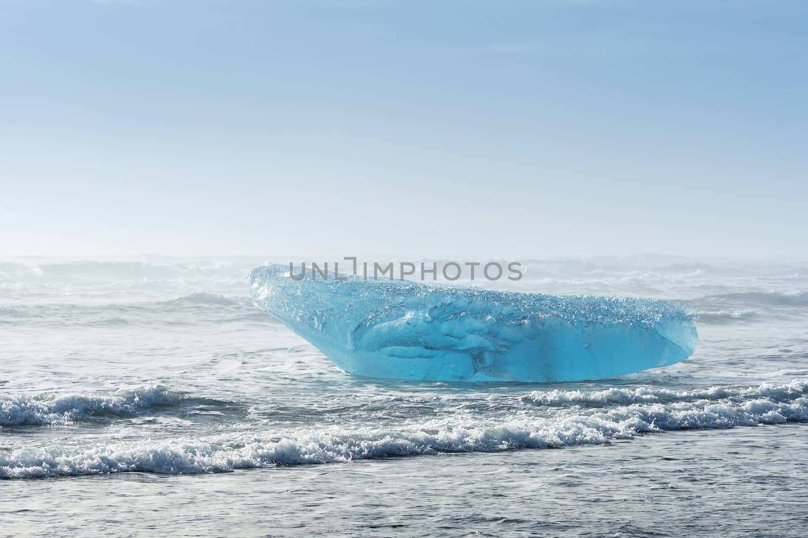 Icebergs in Jokulsarlon glacial lake, Iceland.