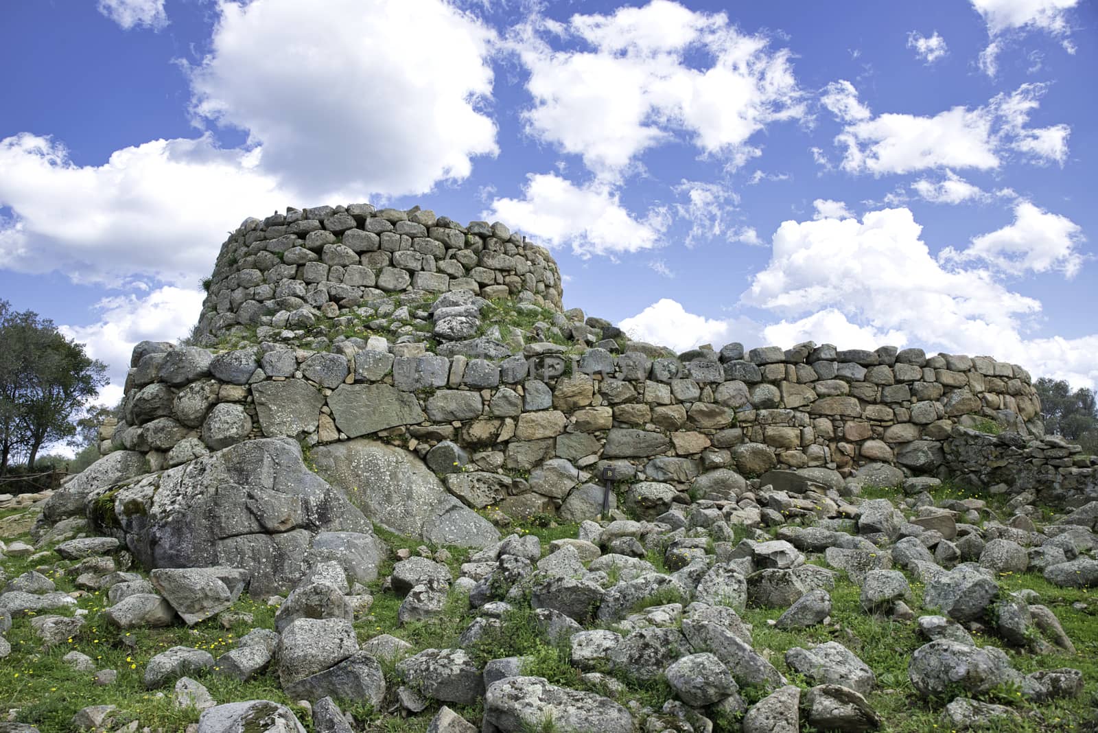Nuraghe on the island of sardinia Italy,what is known about the Nuragic,is that it was a people of shepherds and farmers into small communities who lived in Sardinia for 8 centuries.