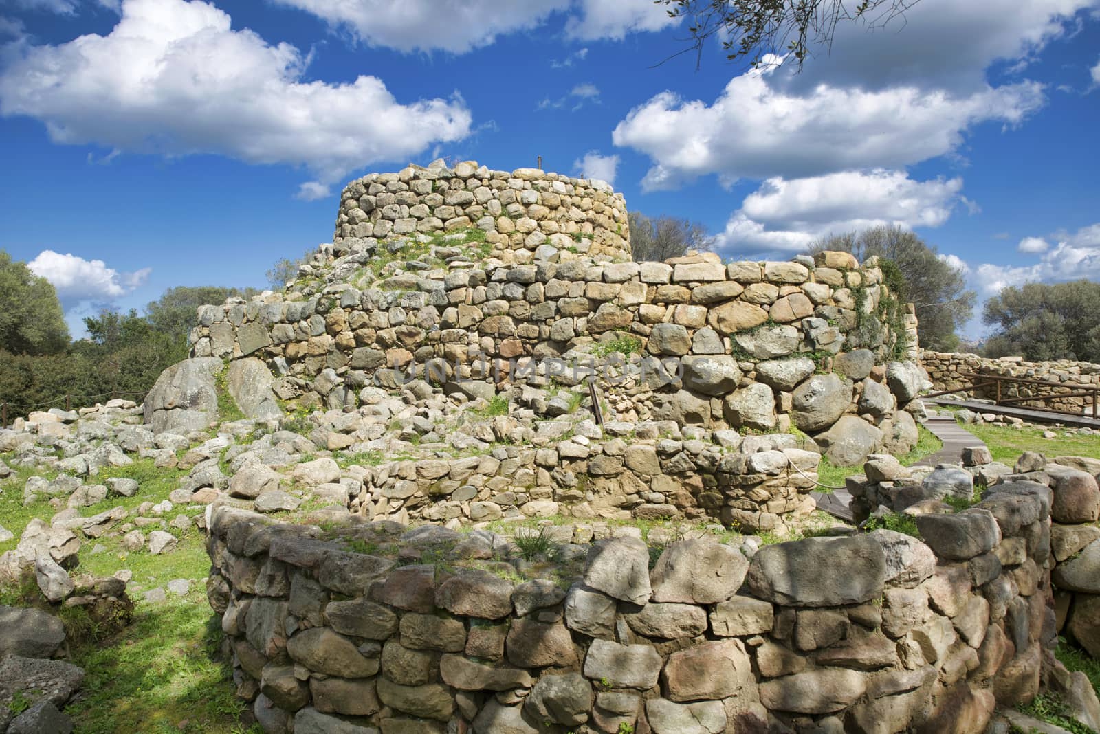 nuraghe on sardinia island by compuinfoto