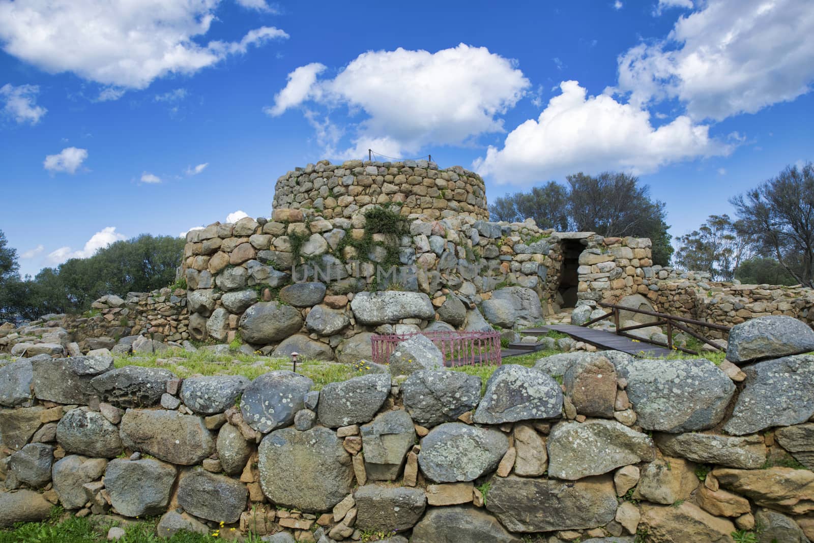 Nuraghe on the island of sardinia Italy,what is known about the Nuragic civilization, is that it was a people of shepherds and farmers grouped into communities who lived in Sardinia for 8 centuries.