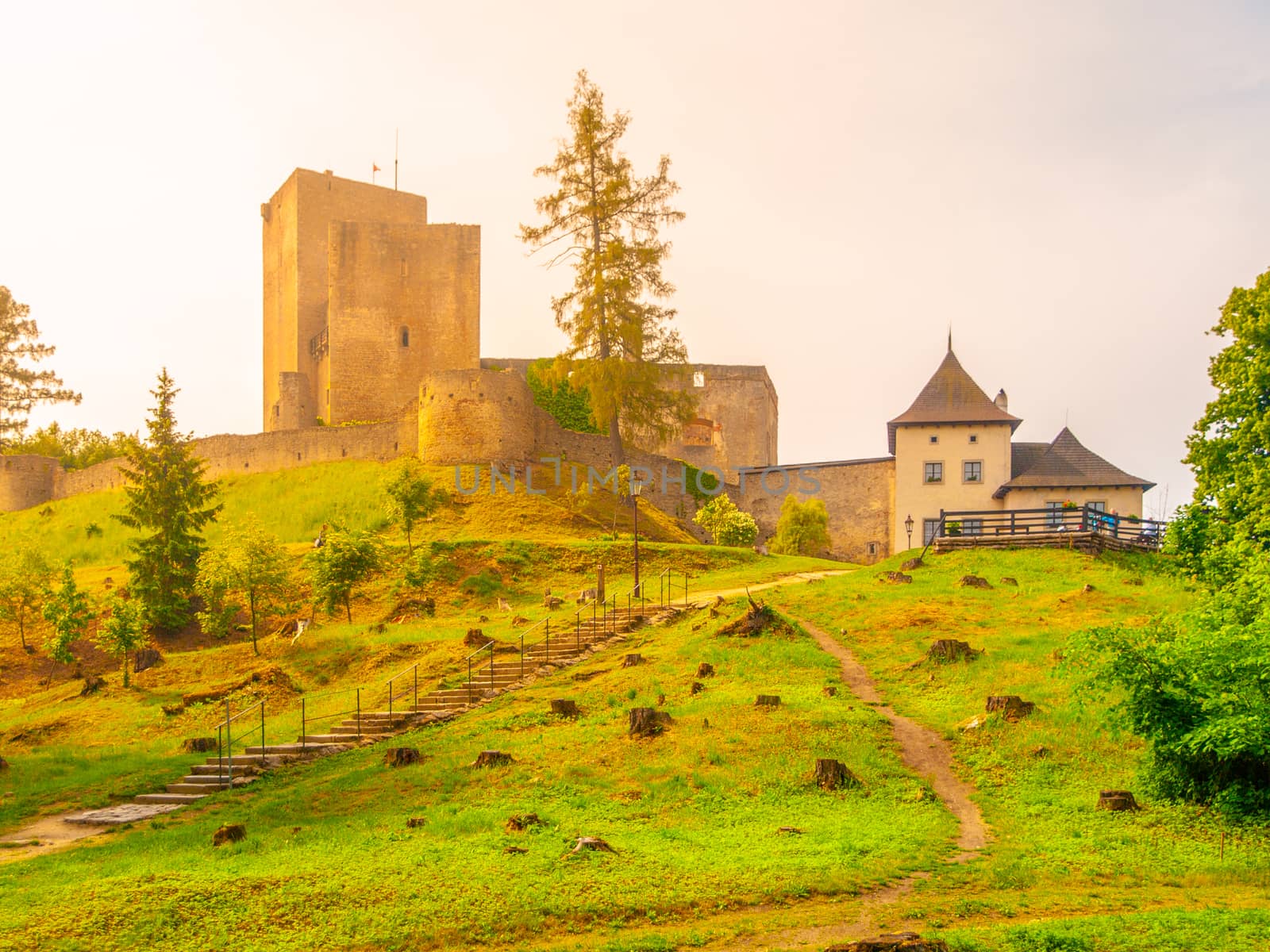 Ruins of Landstejn Castle in Czech Canada, Czechia.