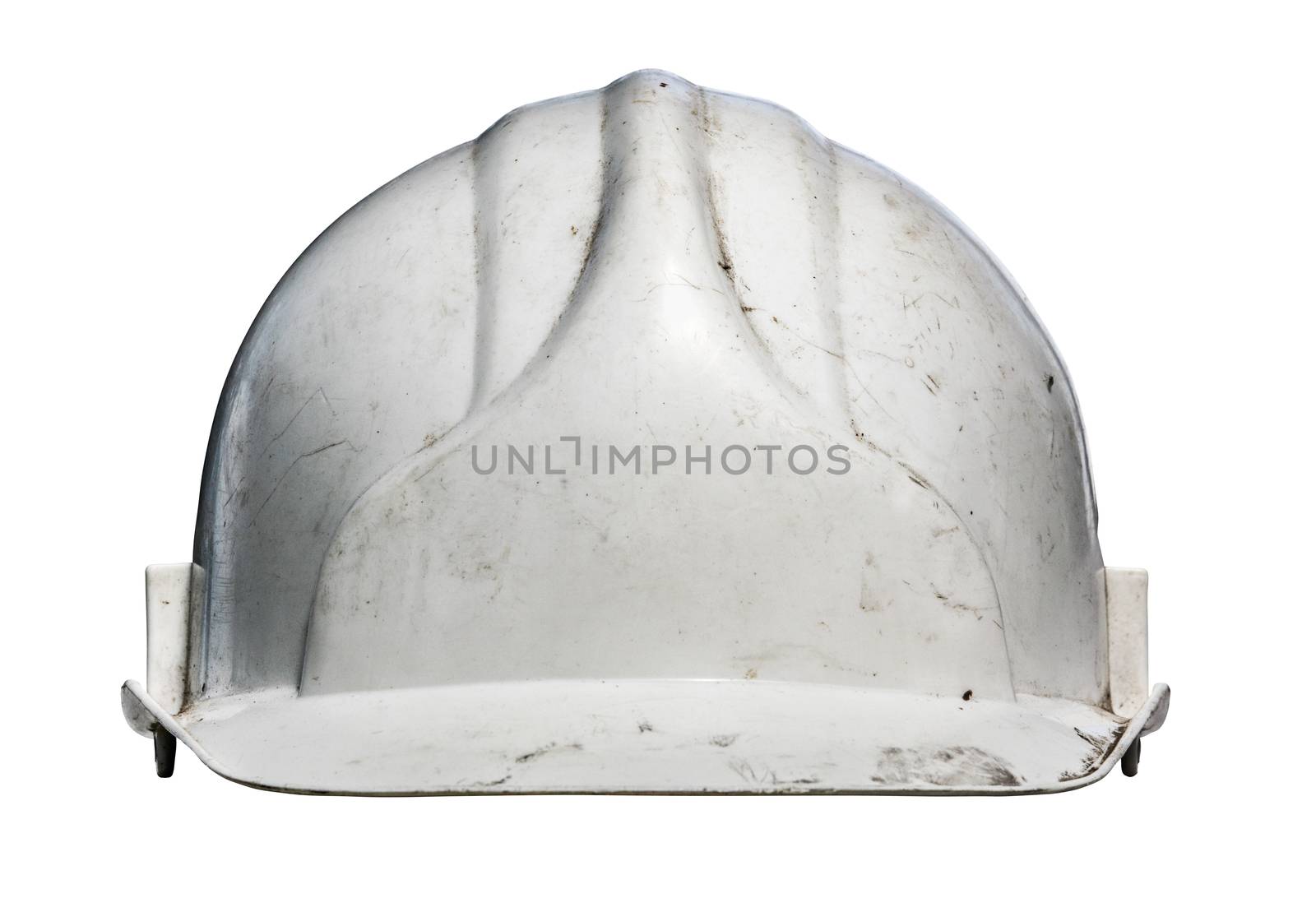 Isolated Grungy Hardhat by mrdoomits