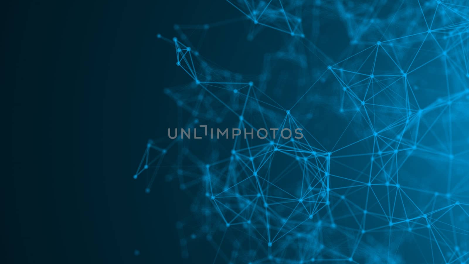 Abstract background with connection dots. 3d rendered