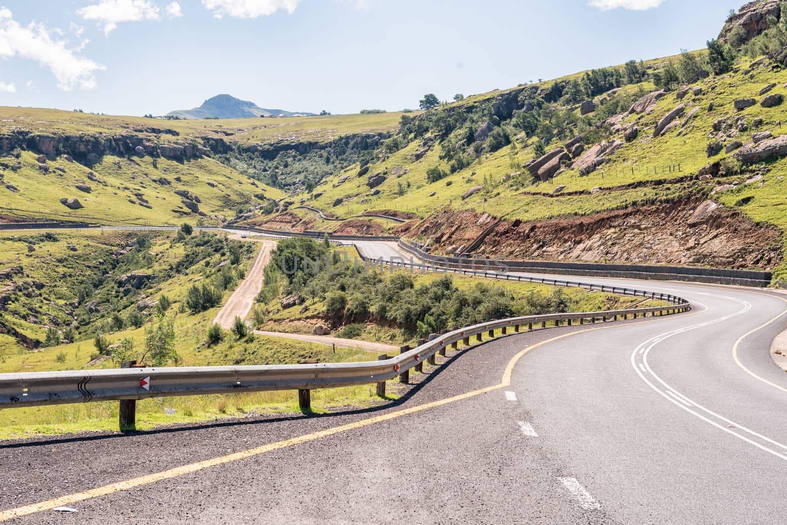 The landscape on Katkop Pass between Mount Fletcher and Maclear in the Eastern Cape Province