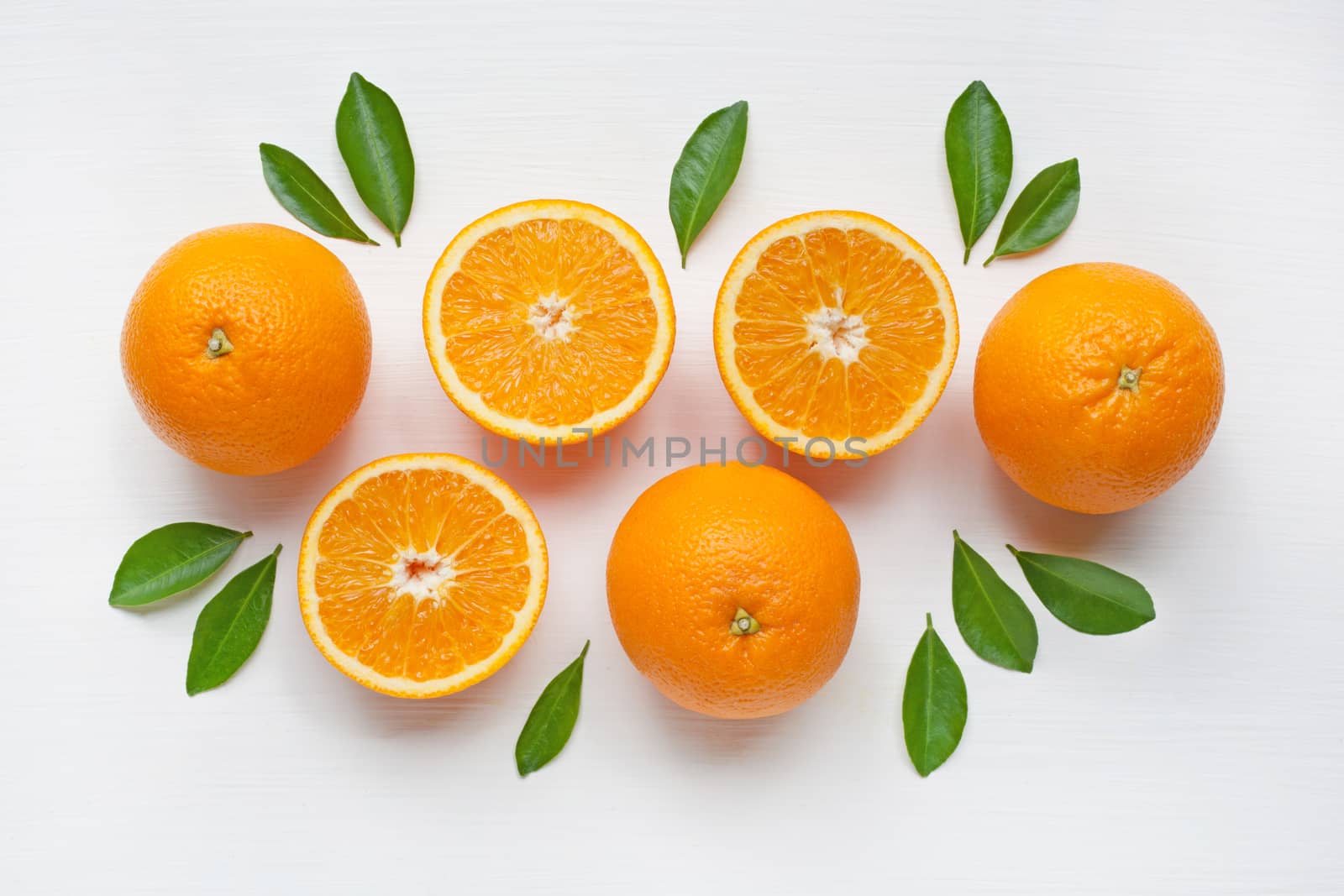 Fresh orange citrus fruit isolated on white background.