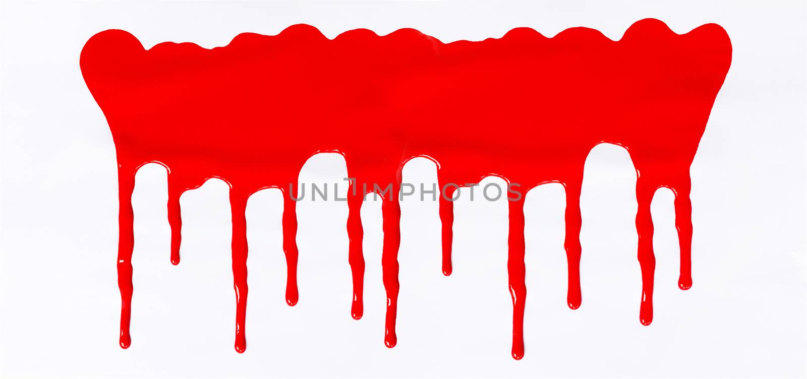 Red color dripping, Color Dropping Background. White background