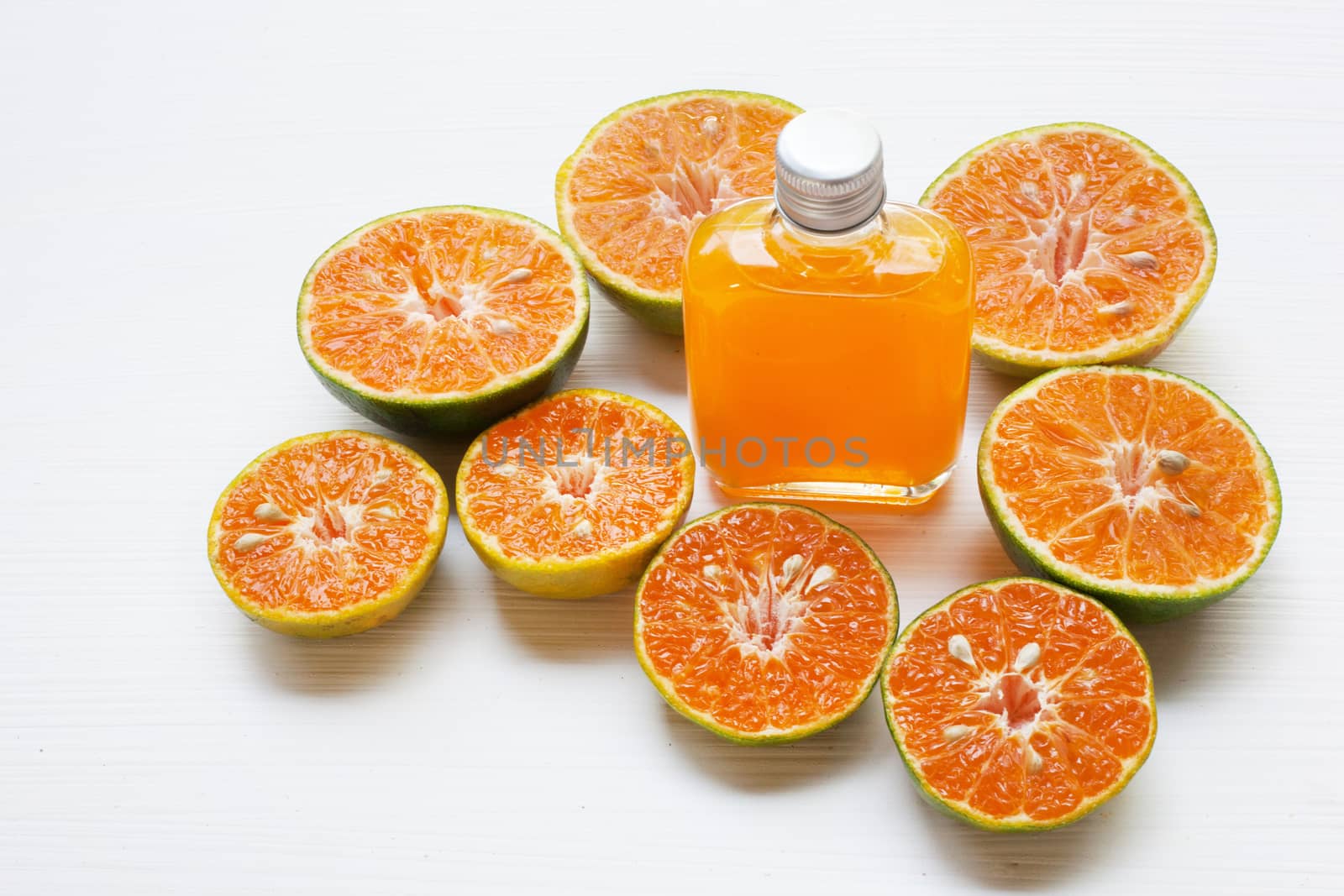 Fresh Orange  isolated on white background.