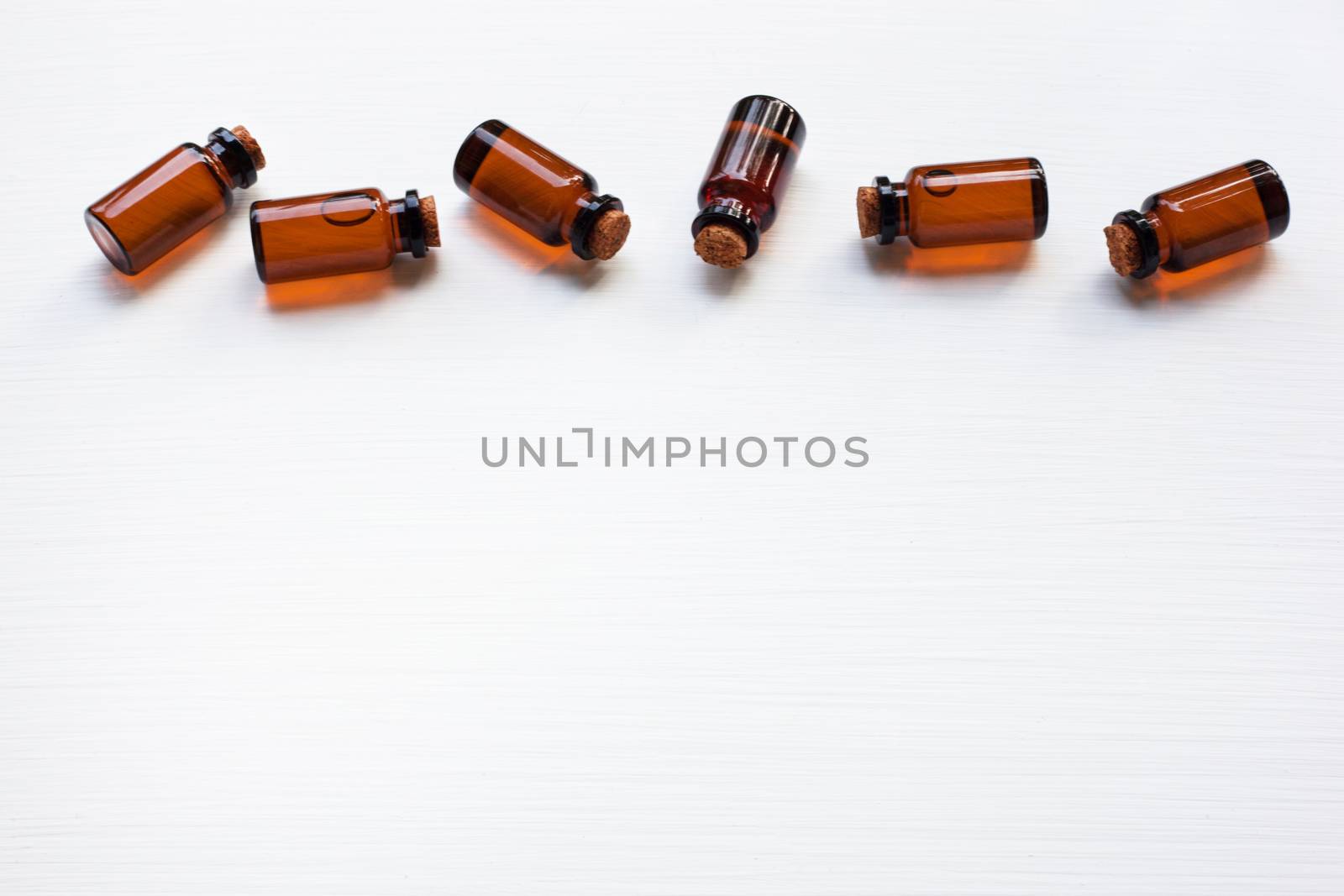 A bottle of on white background. Copy space