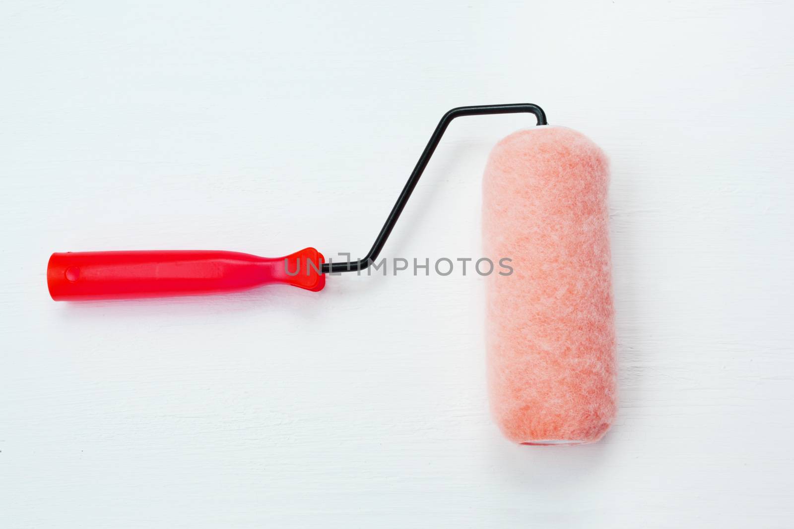 Paint roller isolated on white background.