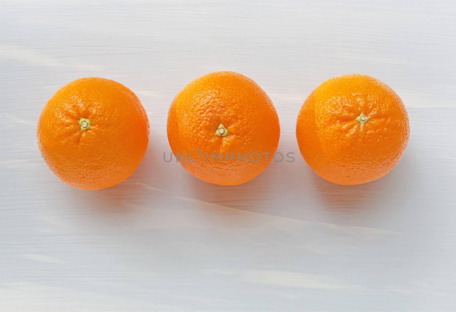 Fresh orange citrus fruit on white background. Top view