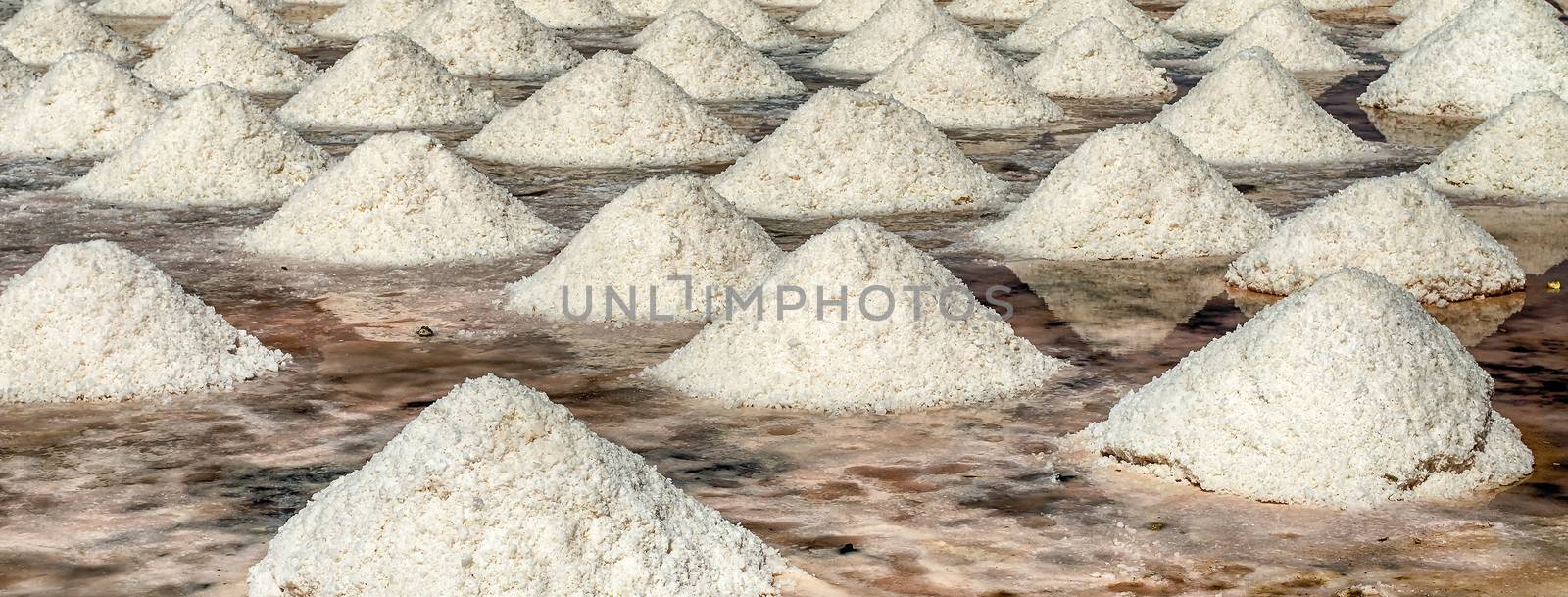 The scenic salt flats of Motya near Trapani, Sicily, Italy