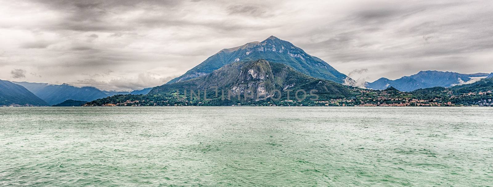 Scenic view over Lake Como from Varenna town, Italy by marcorubino