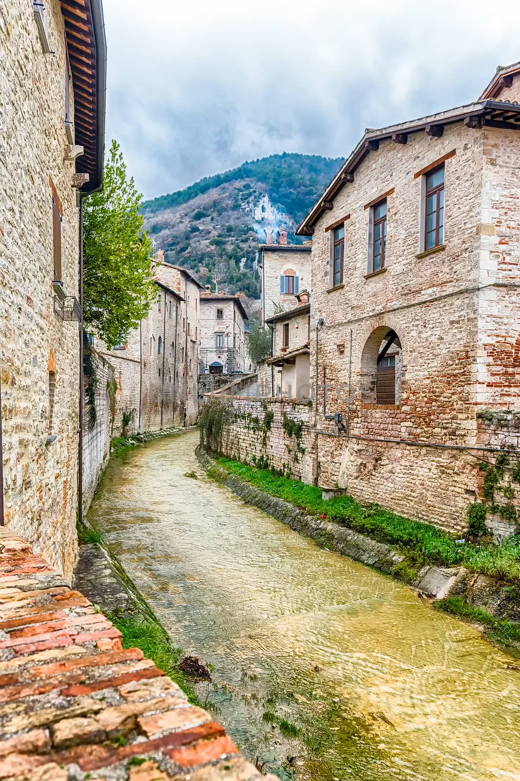 Walking in the picturesque and ancient streets of Gubbio, one of the most beautiful medieval towns in central Italy