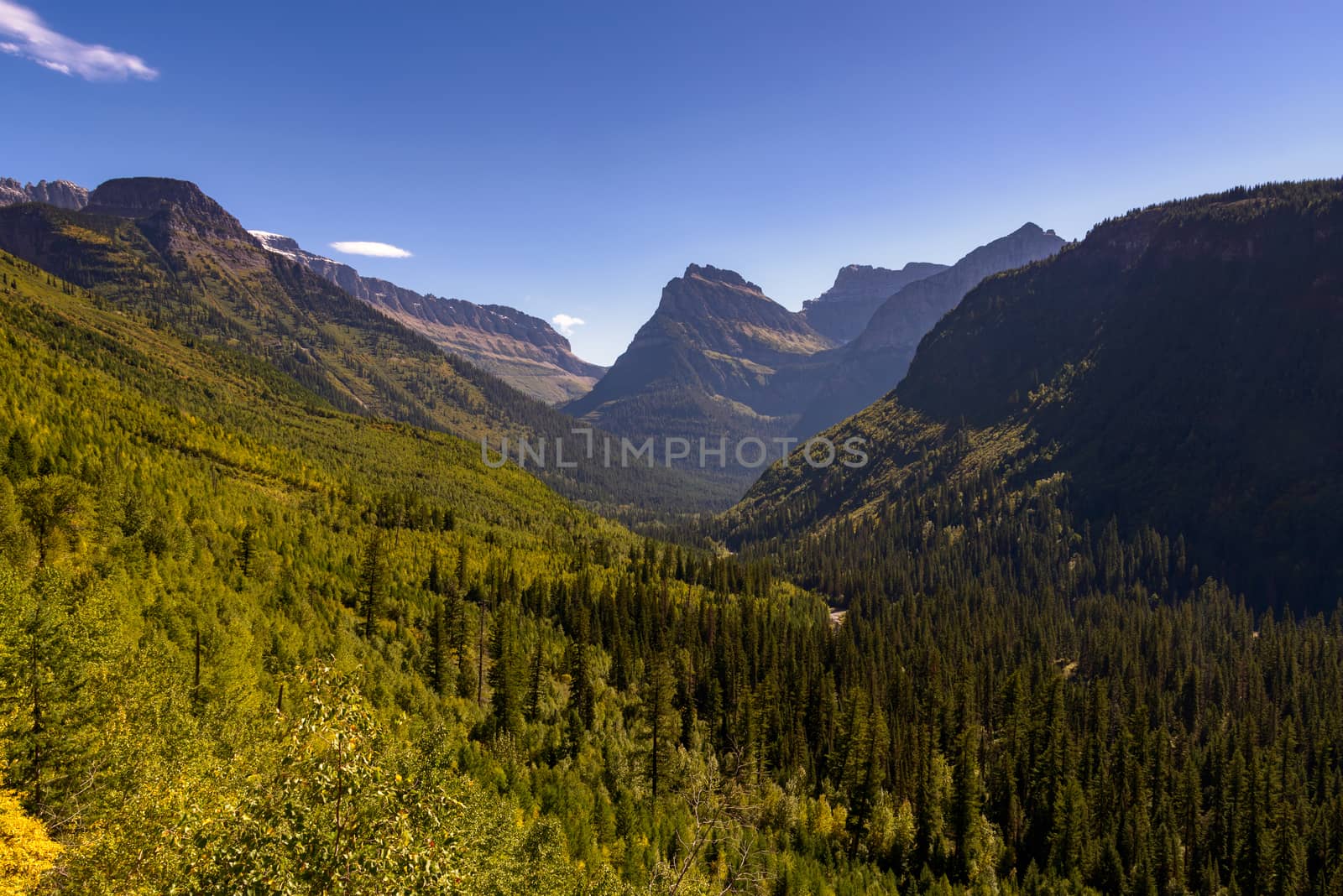 Scenic view of Glacier National Park by phil_bird