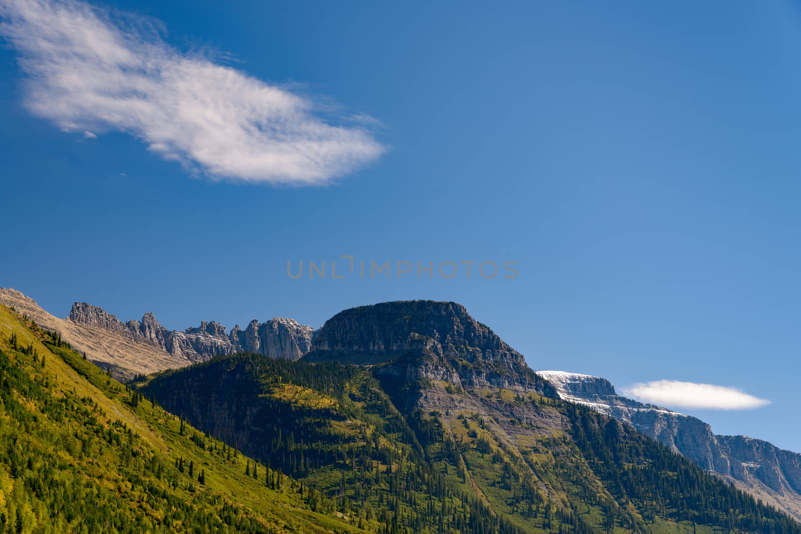 Scenic view of Glacier National Park by phil_bird