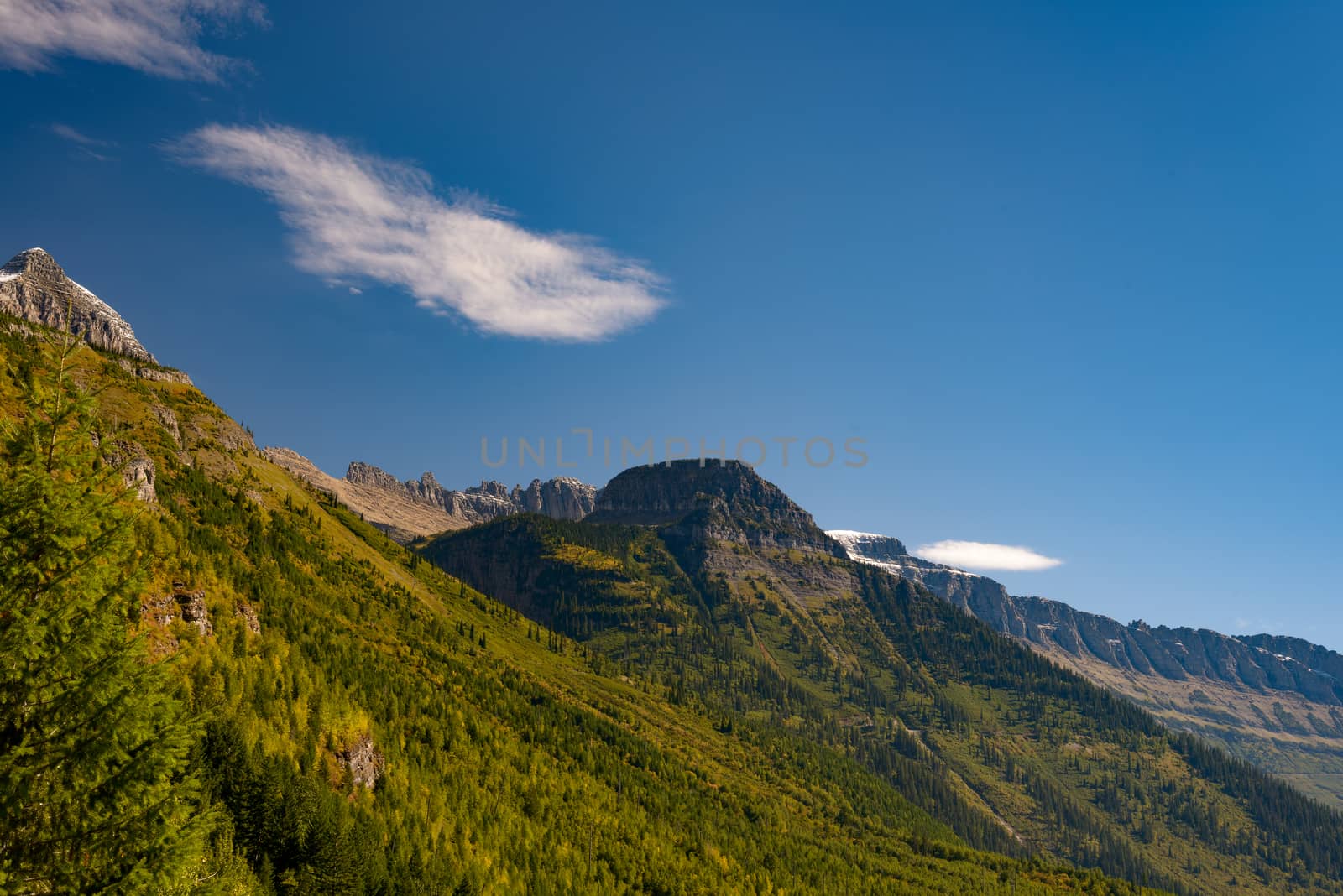 Scenic view of Glacier National Park by phil_bird