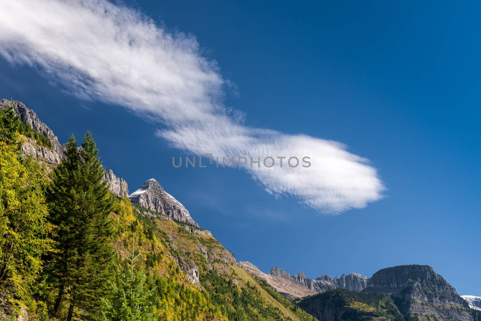 Scenic view of Glacier National Park by phil_bird