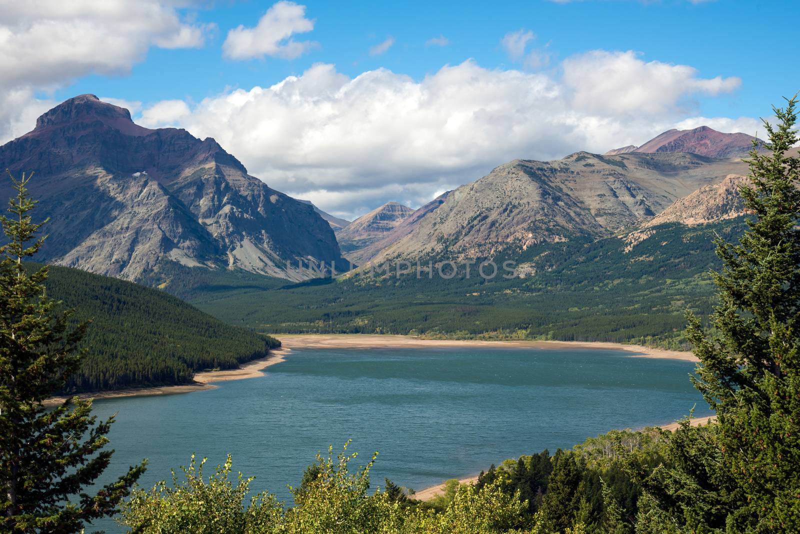 Shoreline of Lower Two Medicine Lake by phil_bird