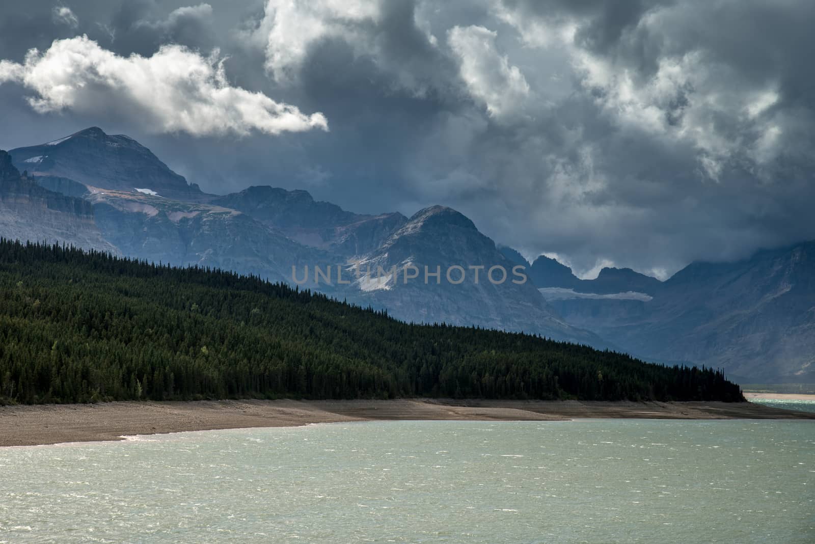 Storm Clouds Gathering over Lake Sherburne