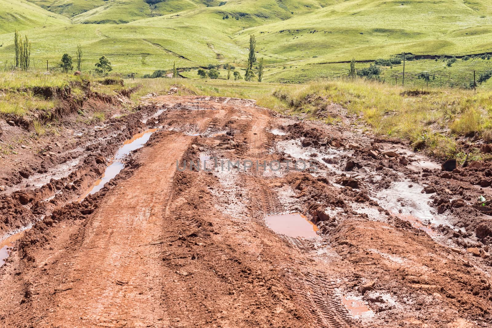A bad section of the Pot River Pass near Elands Height in the Eastern Cape Province of South Africa