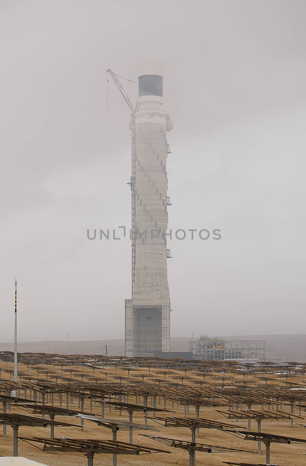 industrial landscape solar batteries in the desert by MegaArt