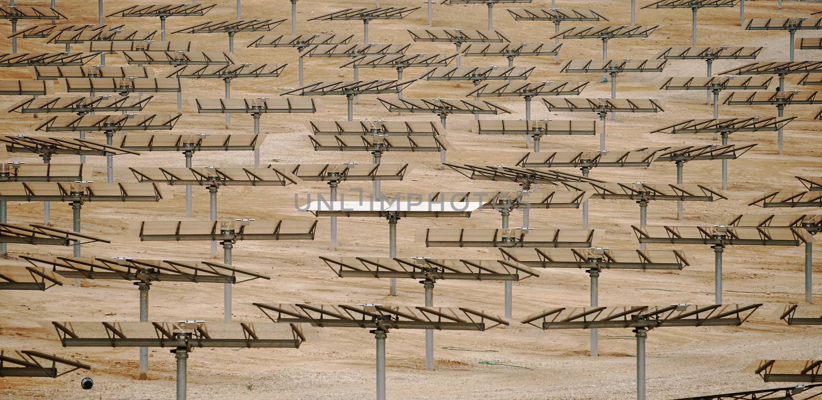 alternative energy, industrial landscape solar batteries in the desert