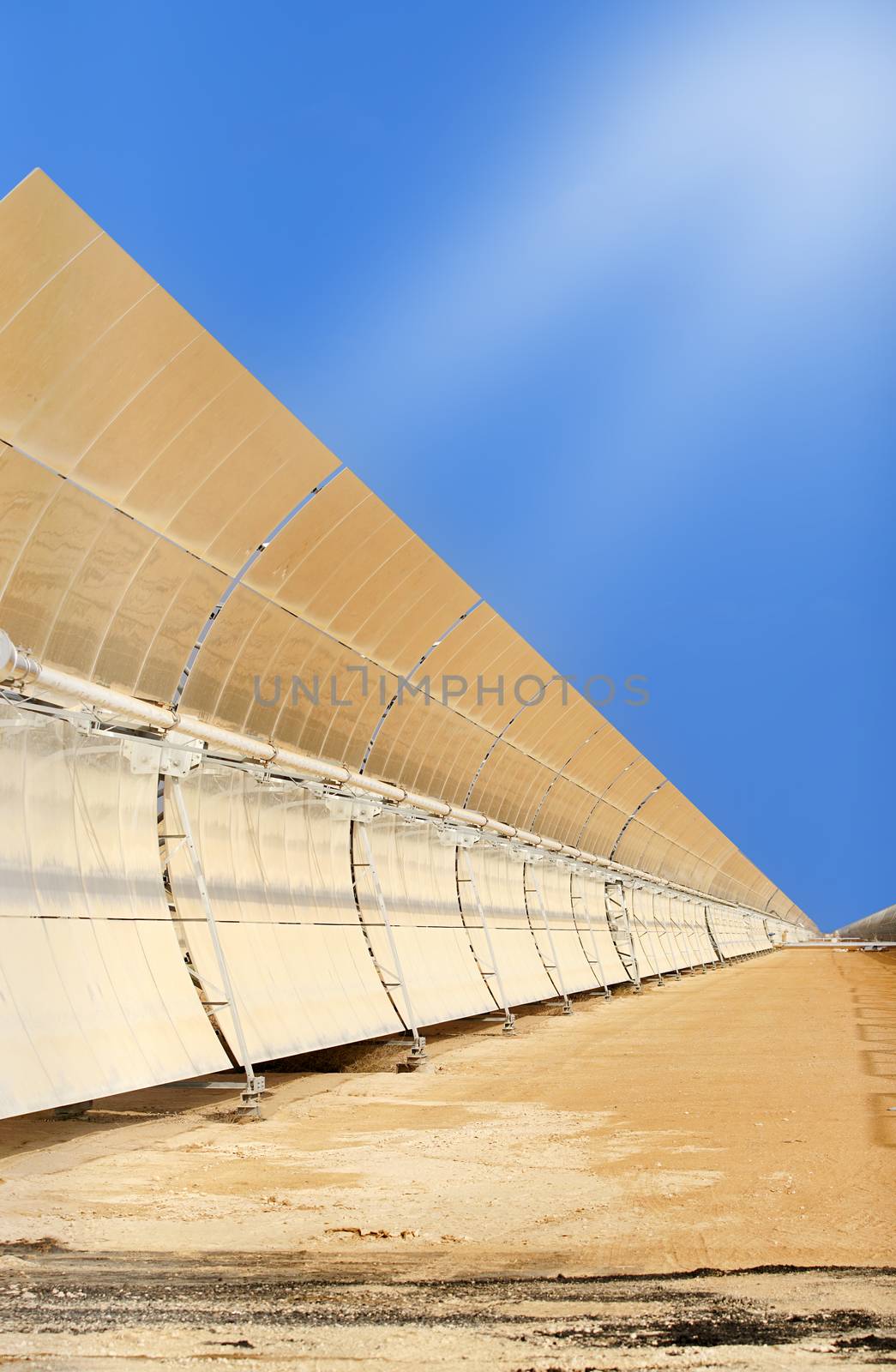 alternative energy, industrial landscape solar batteries  by MegaArt