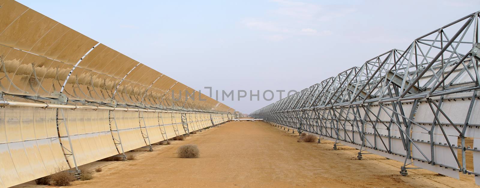 solar batteries in the desert by MegaArt