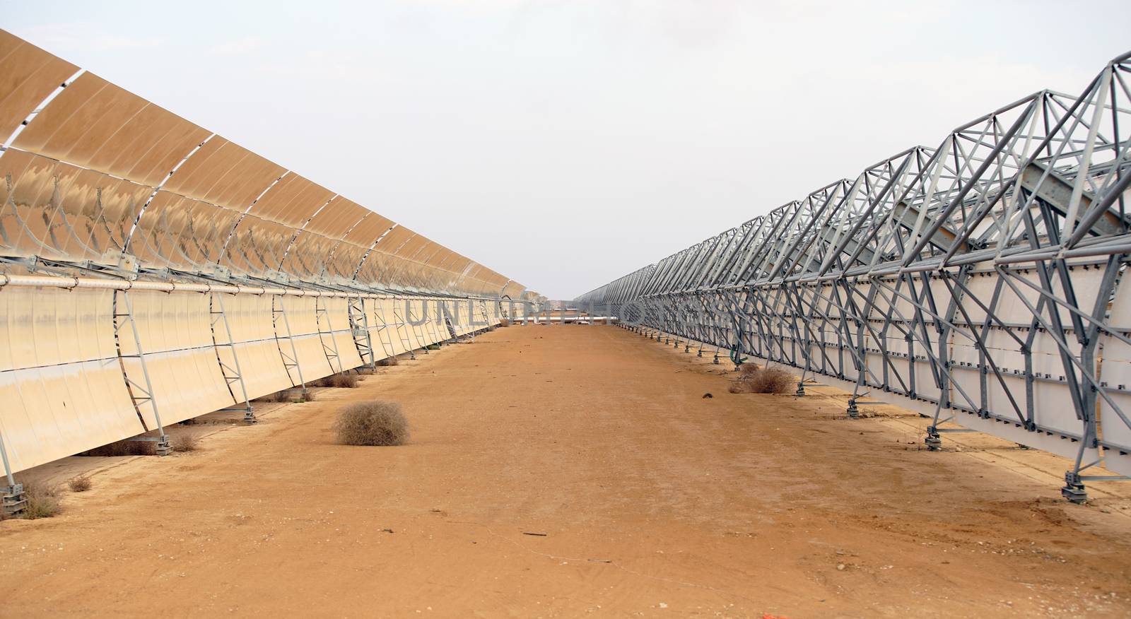 alternative energy, industrial landscape solar batteries in the desert