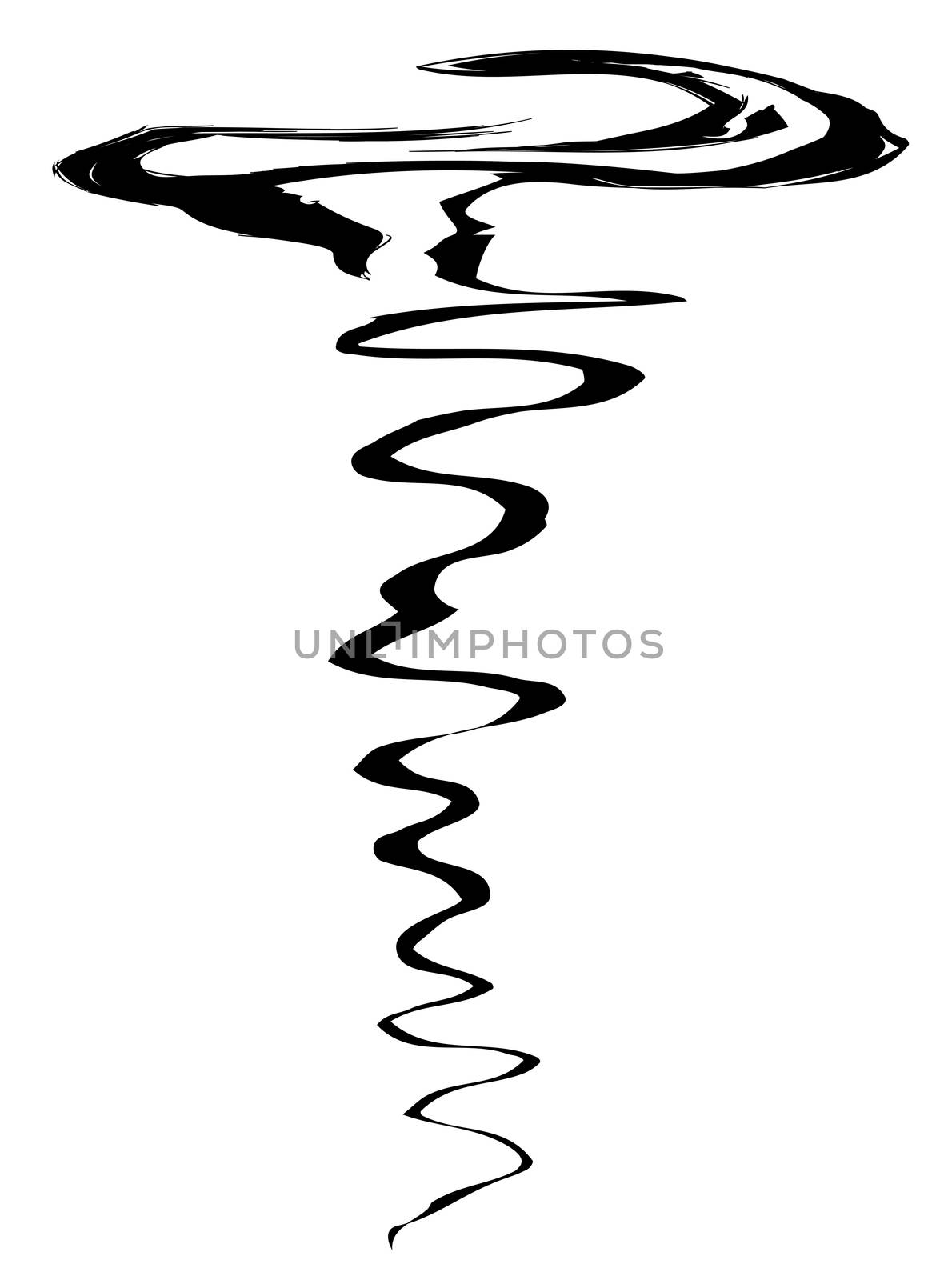 An isolated and abstract hurricane image over a white background