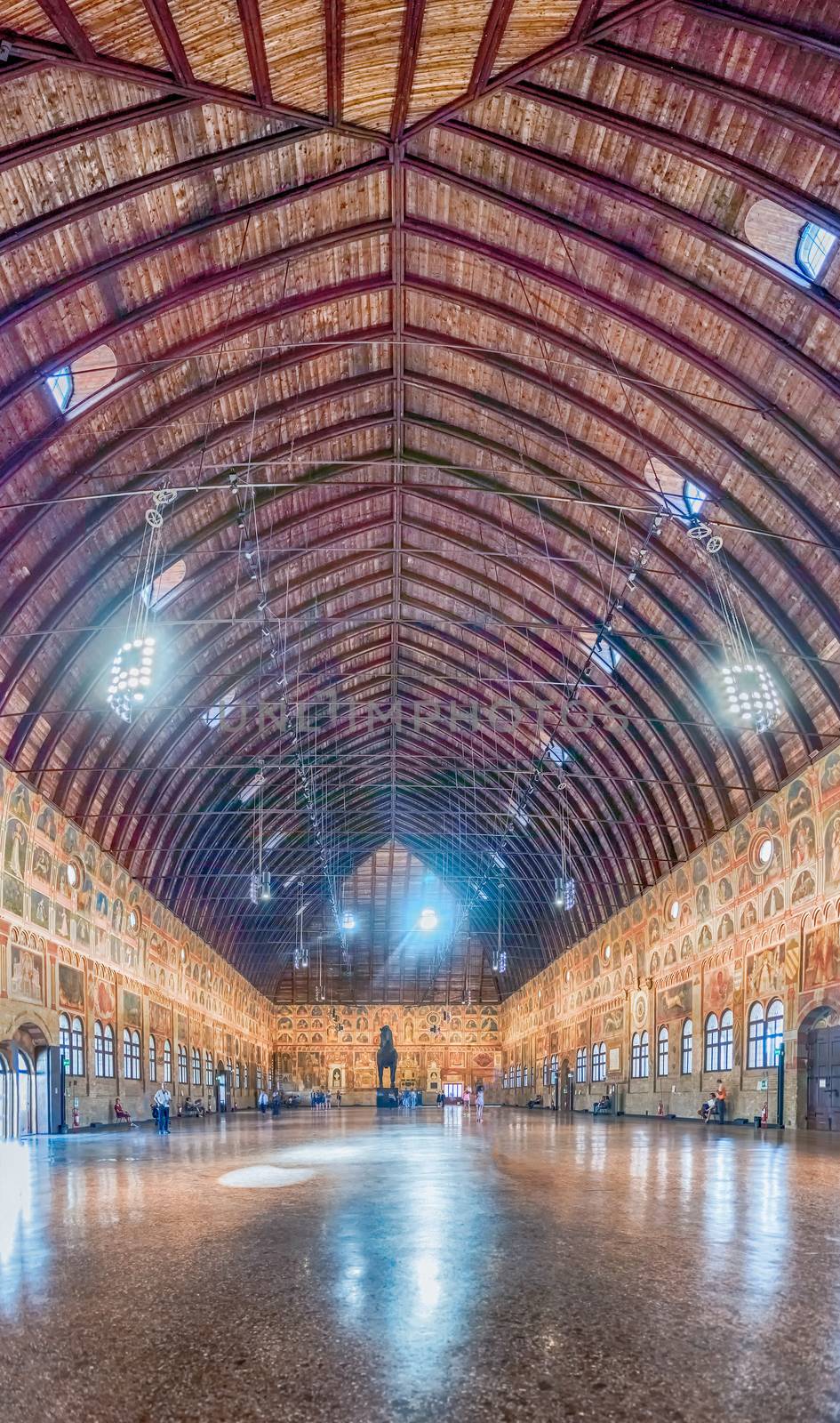 Interiors of Palazzo della Ragione, historical building in Padua by marcorubino