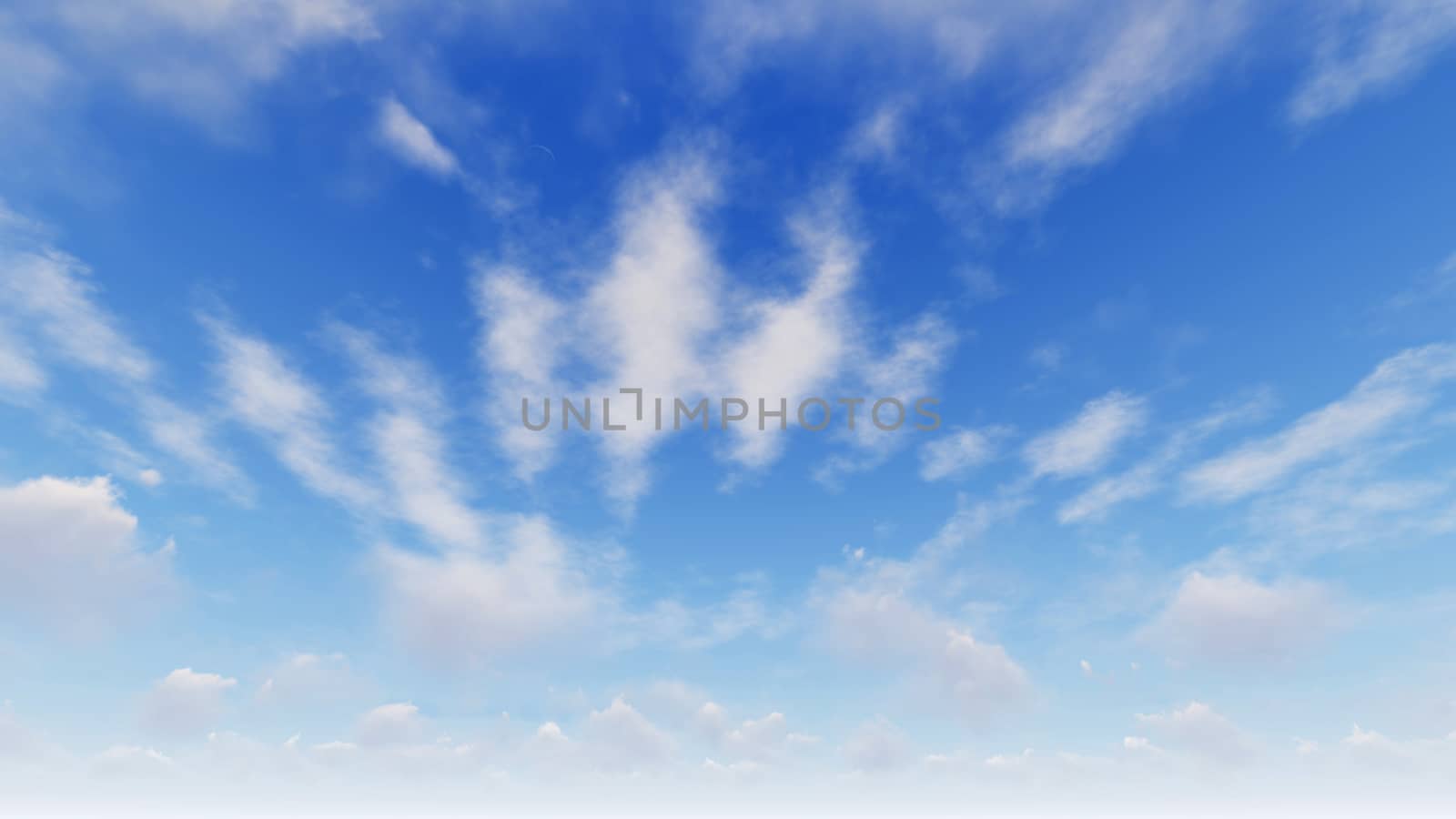 Cloudy blue sky abstract background, blue sky background with tiny clouds, 3d illustration